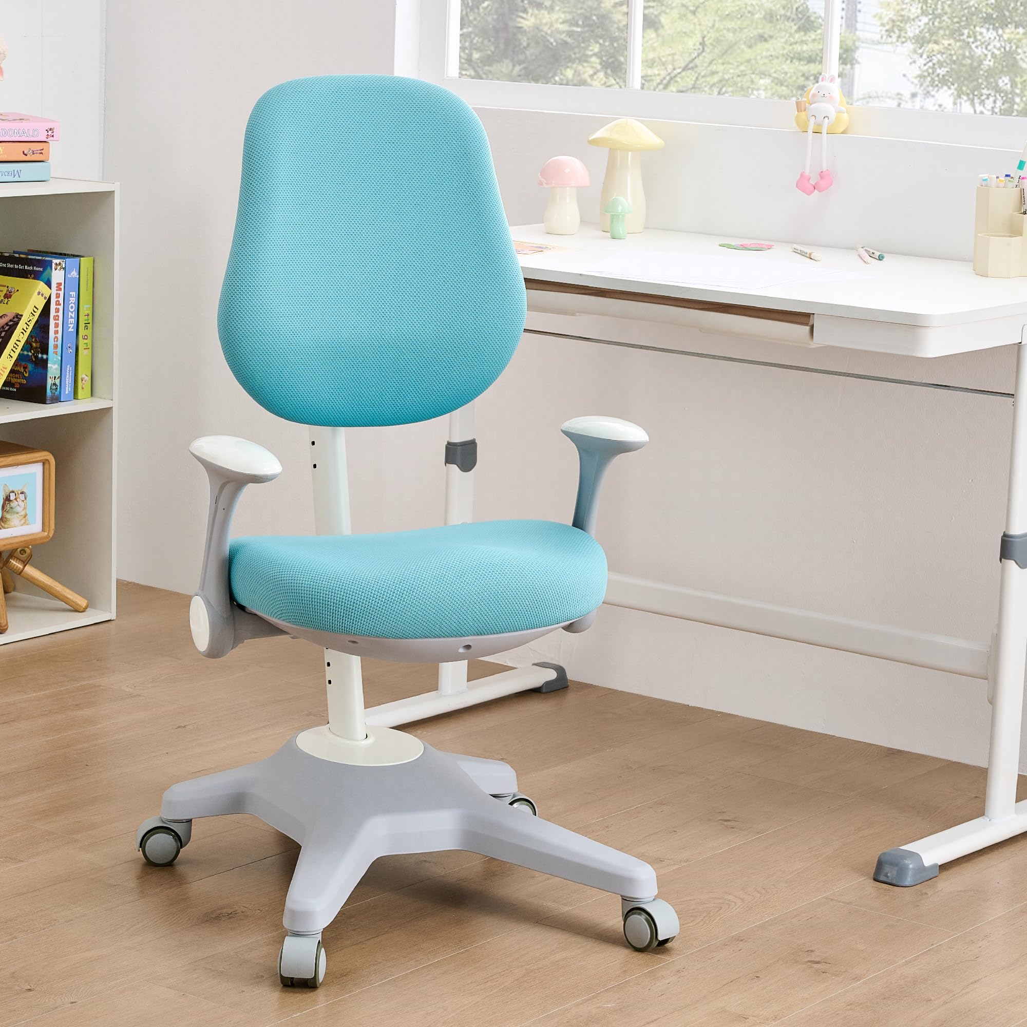 Kids Desk Chair, Adjustable Height & Seat Depth Study Chair with Lumbar