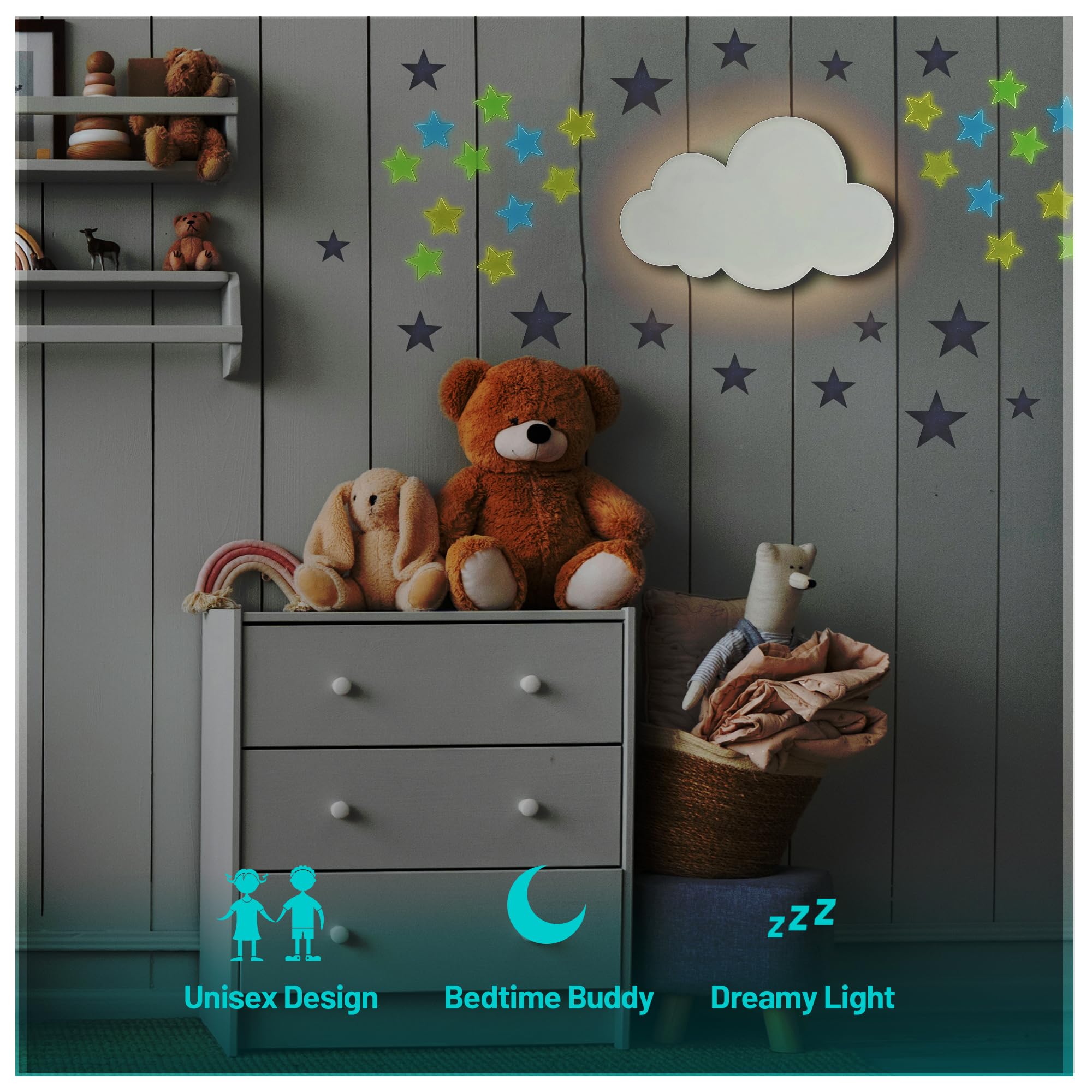 Cloud Night Light for Nursery with Remote Control