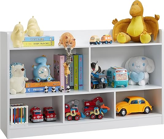 Kids Toy Storage Organizer, 5-Section Bookshelf for Organizing