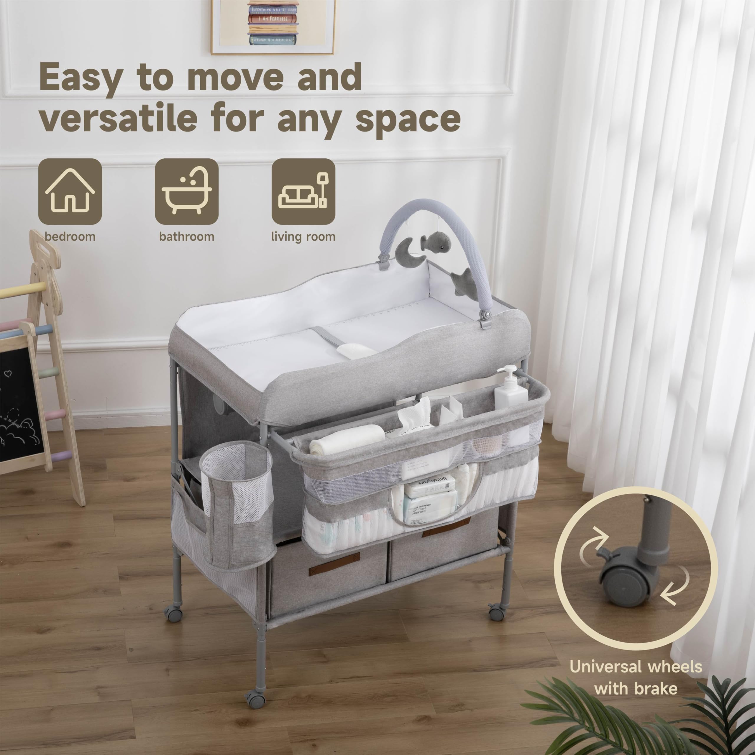 Changing Table, Versatile Portable Folding Changing Table, Waterproof