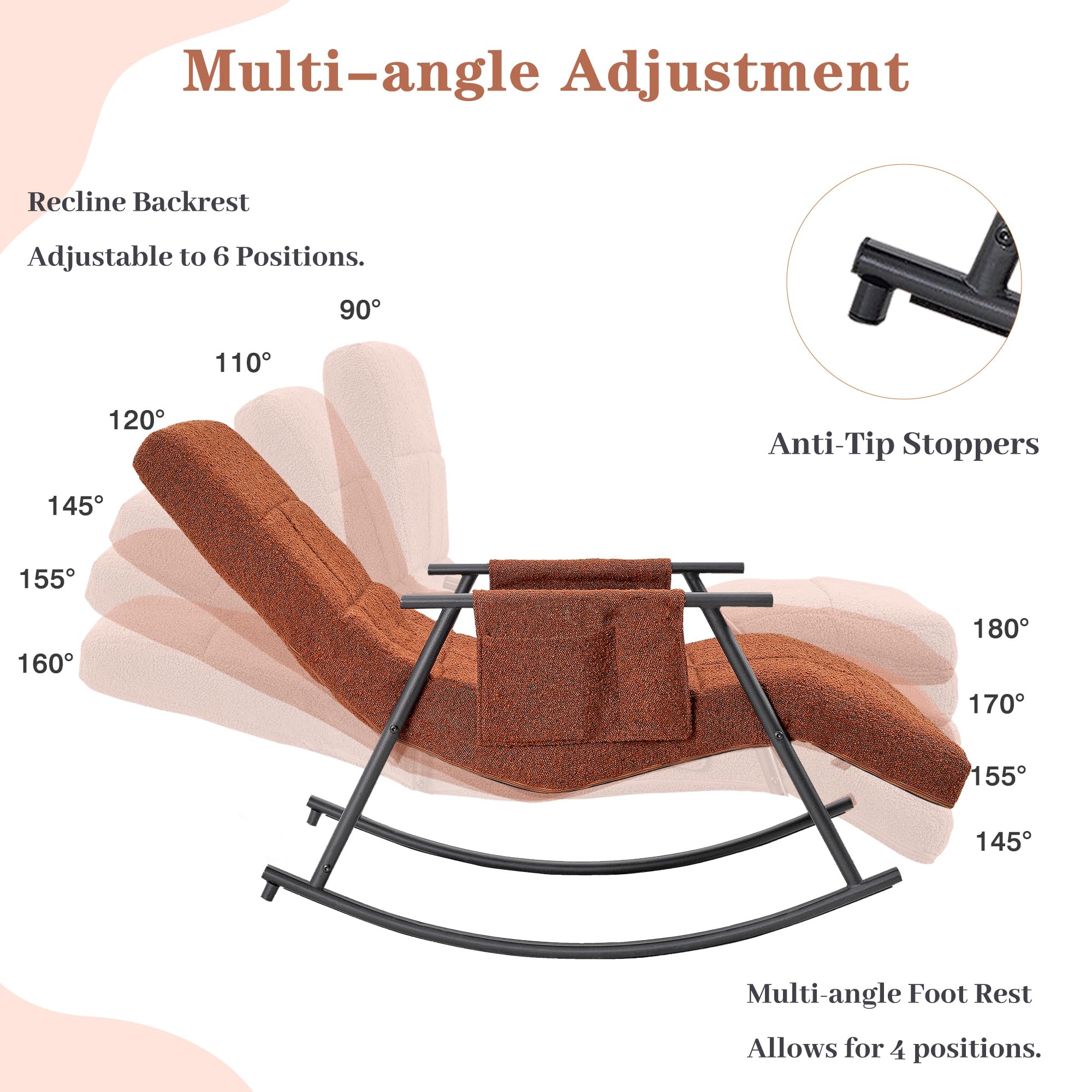 Nursery Rocking Chair with Footrest