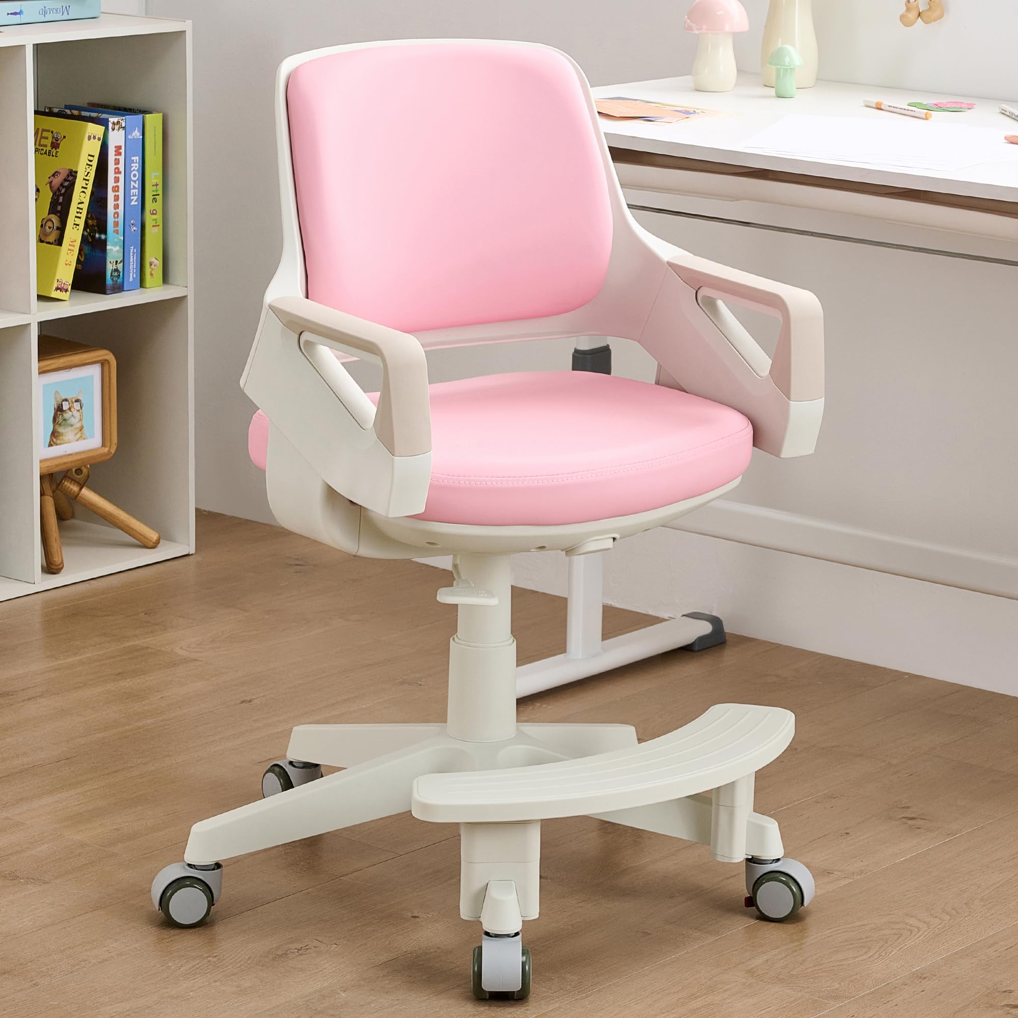 Ergonomic Kids Desk Chair with Height Adjustment and Footrest