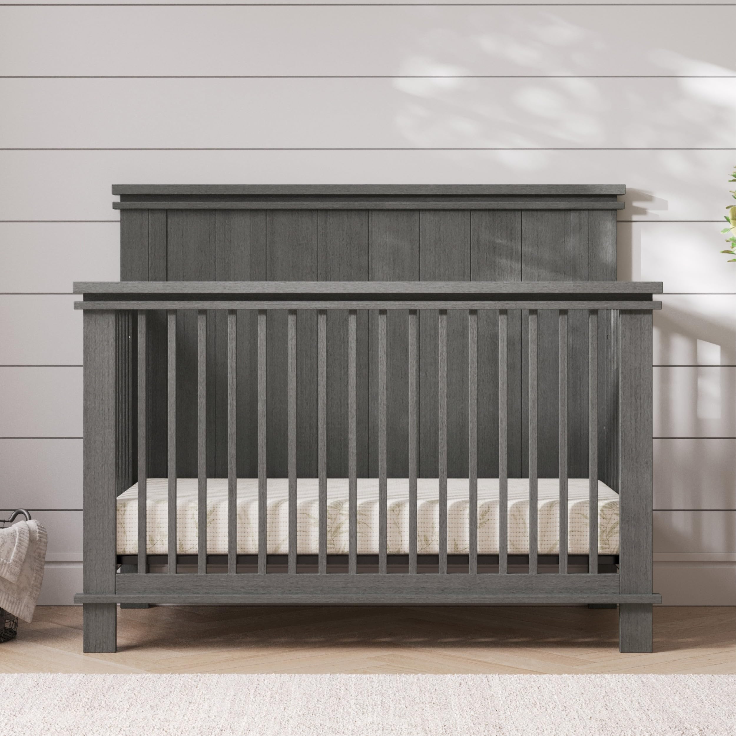 2-Piece Convertible Crib and Dresser Nursery Set