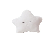 Perfectto Design Set of 2 Kid’s Decorative Pillows for Girls Toddler Room - Fluffy White Star Pillow and Aqua Teal Plush Pillow, Soft Girls Pillows Cute Kid’s Throw Pillows for Bed, Bedroom