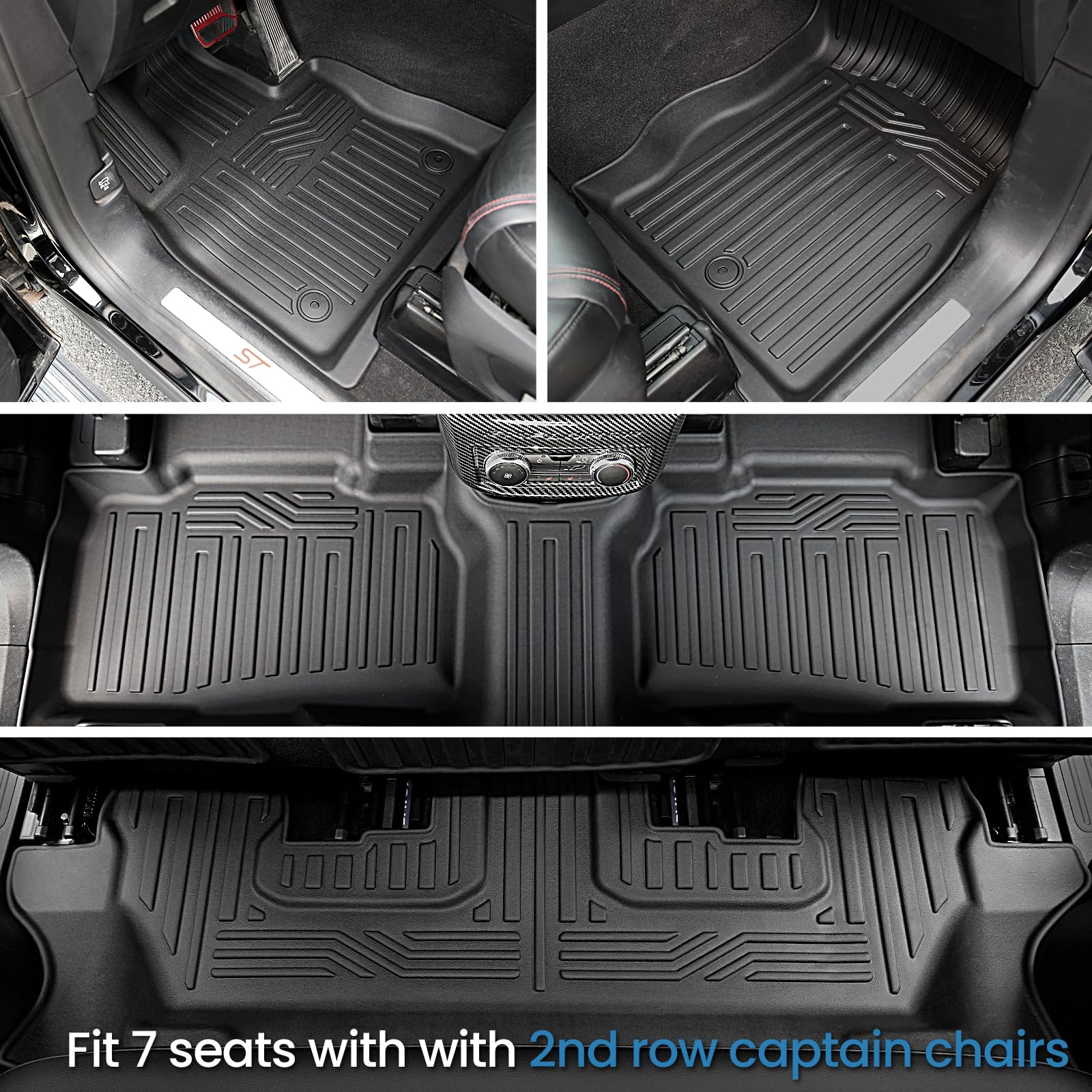 Ford Explorer Floor Mats with Cargo Liner and Backrest Mat