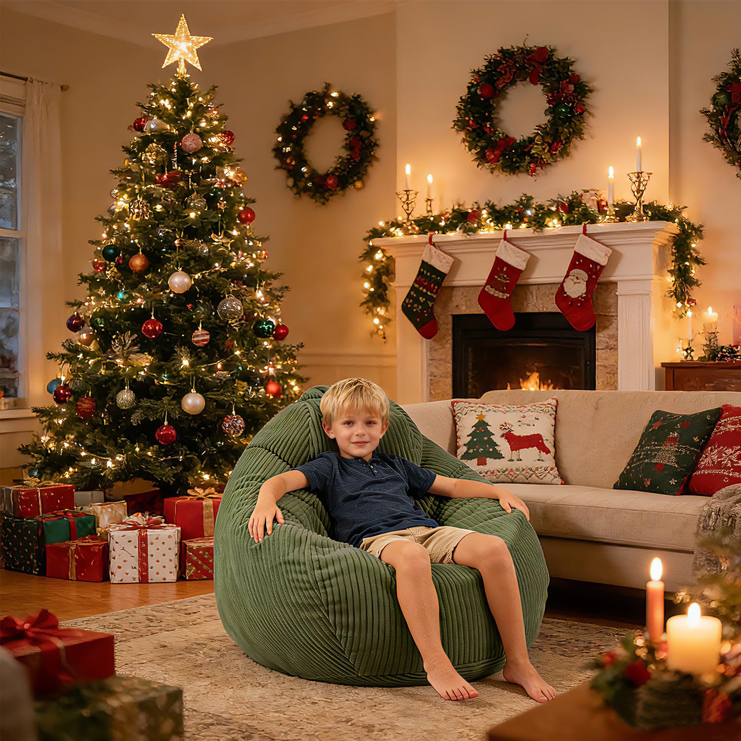 Memory Foam Bean Bag Chair for Kids and Teens