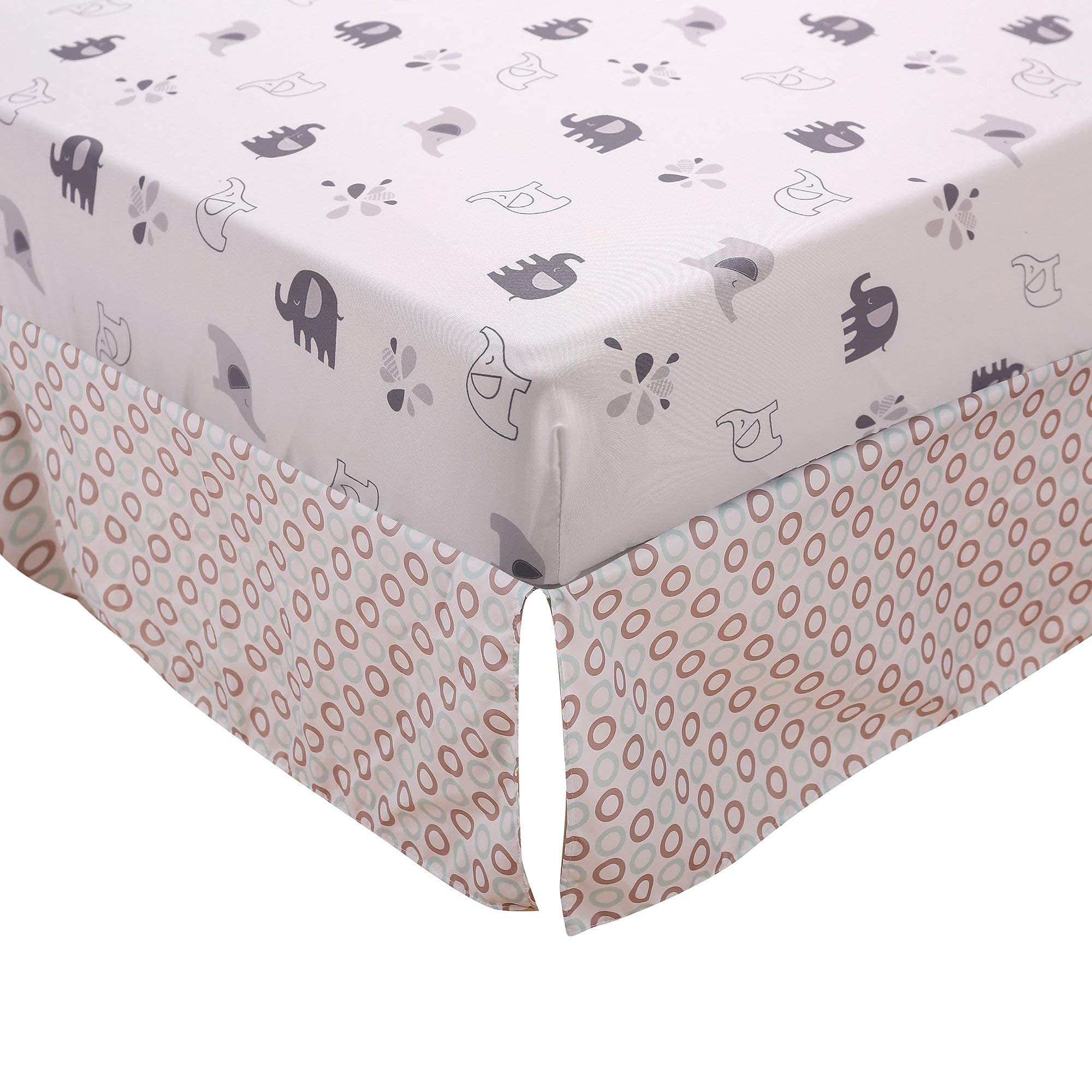 Elephant Crib Bedding Set for Boys Gray 3 Piece