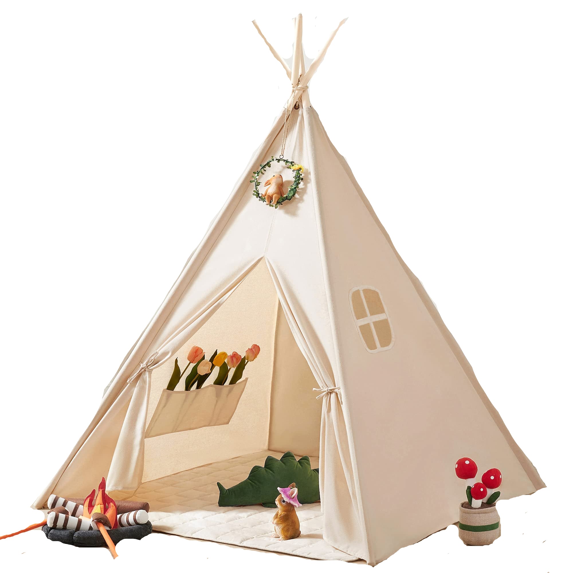 Teepee Tent for Kids, Kids Tent with Star Lights, Kid Play Tents