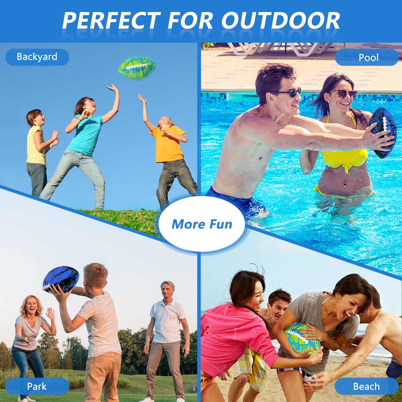Waterproof Pool Football 2-Pack - Beach Water Sports Toy