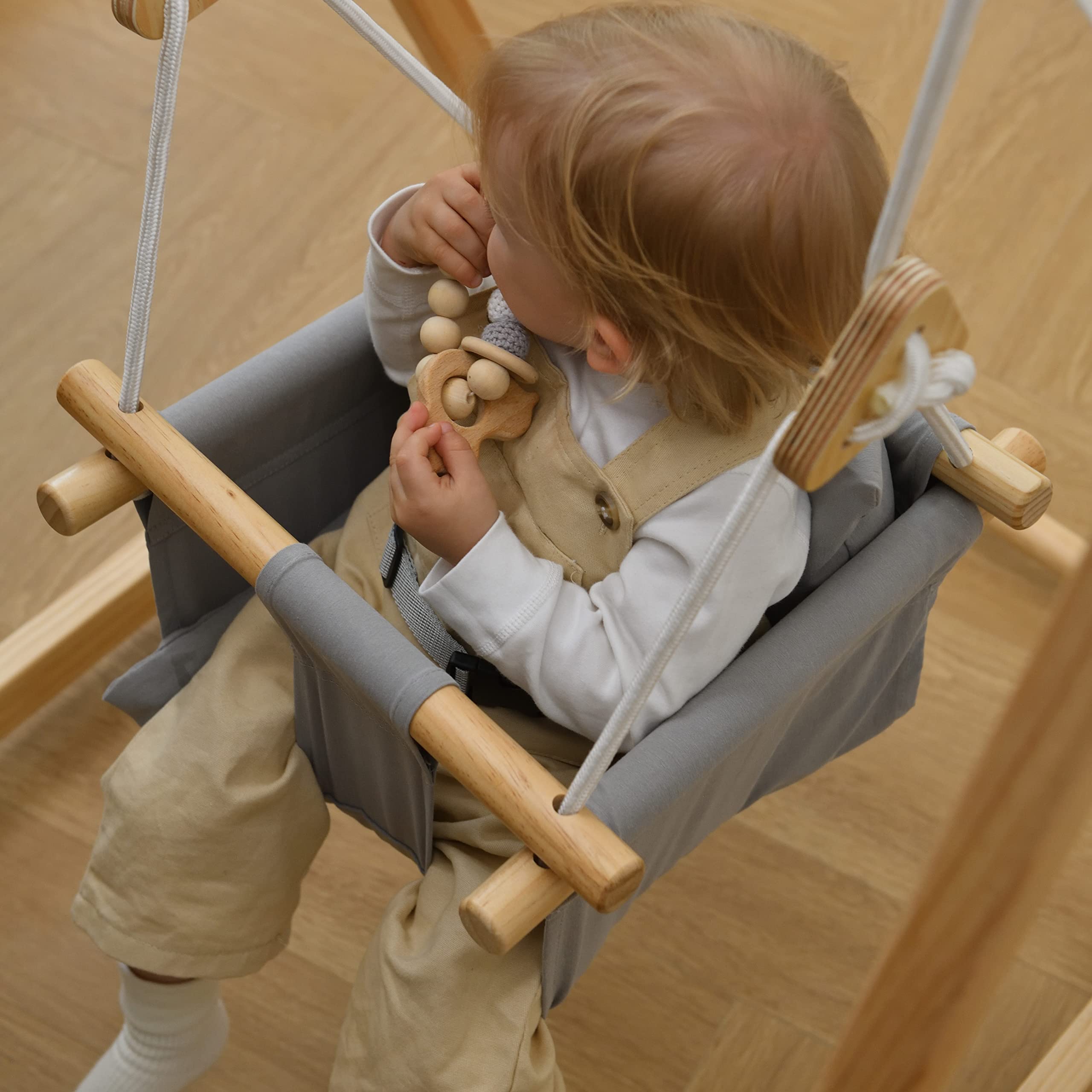 Foldable Indoor Toddler Swing Set with Stand
