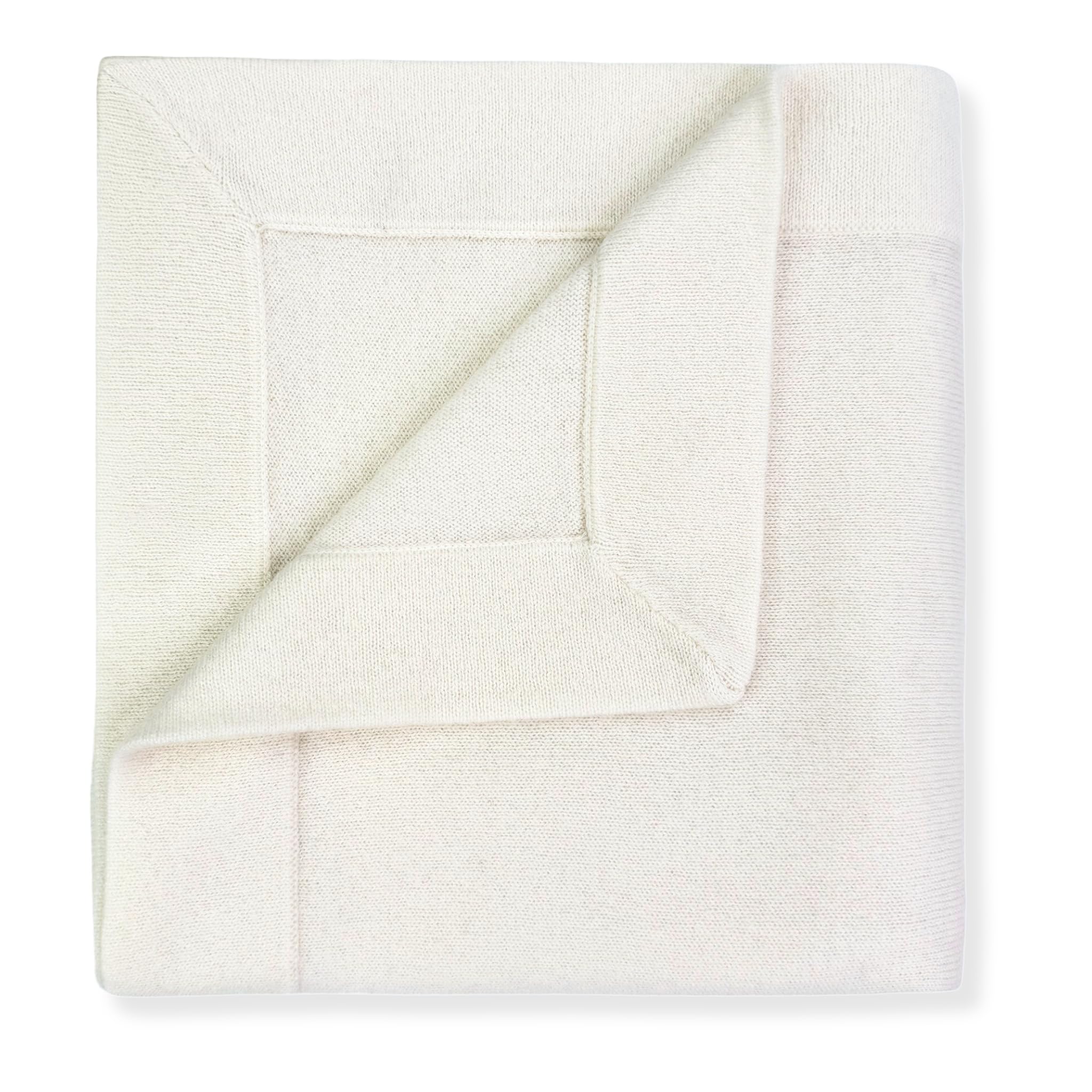 BABY 100% Cashmere Baby Blanket Luxe Knit Design in Cream