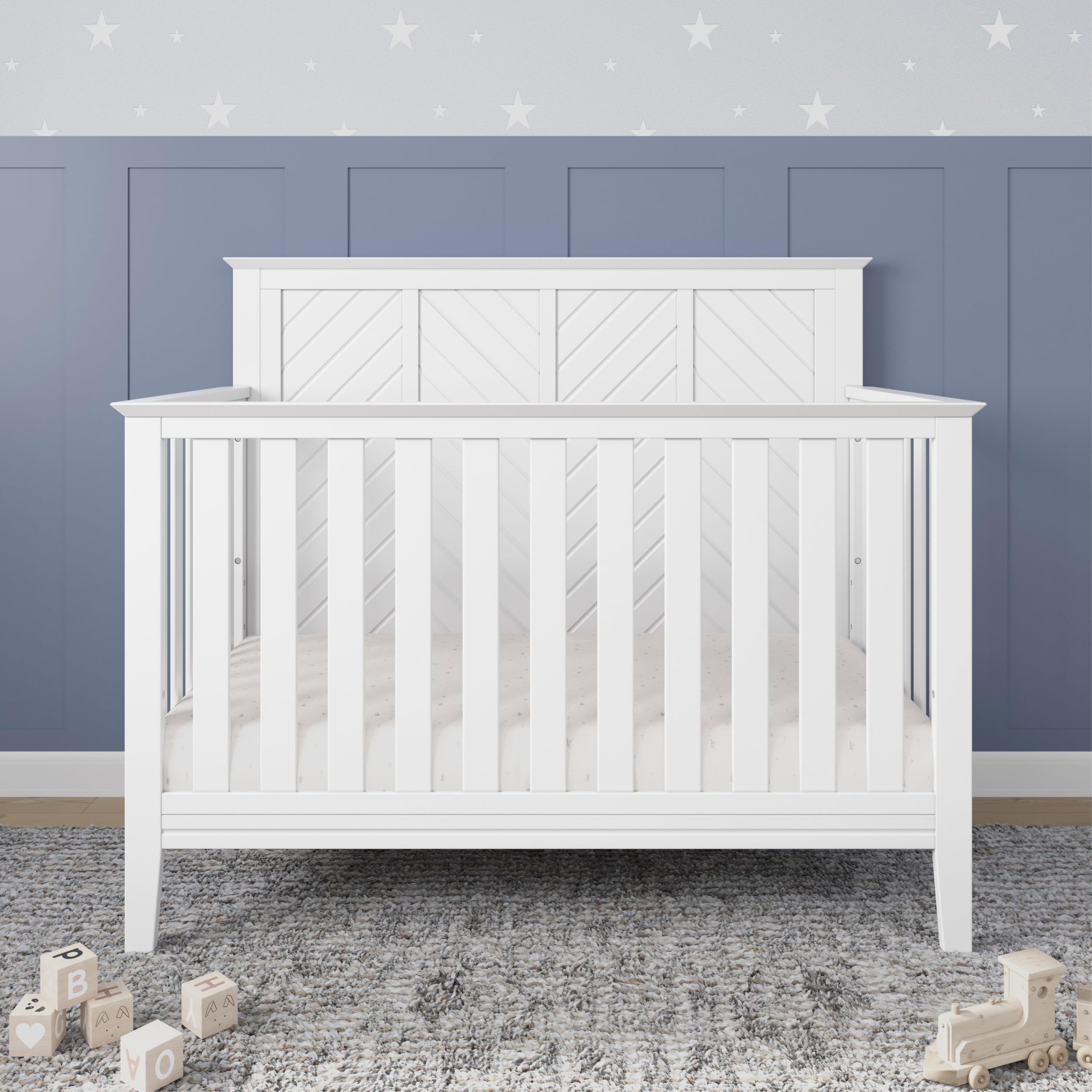 4-in-1 Convertible Crib and Dresser Nursery Set