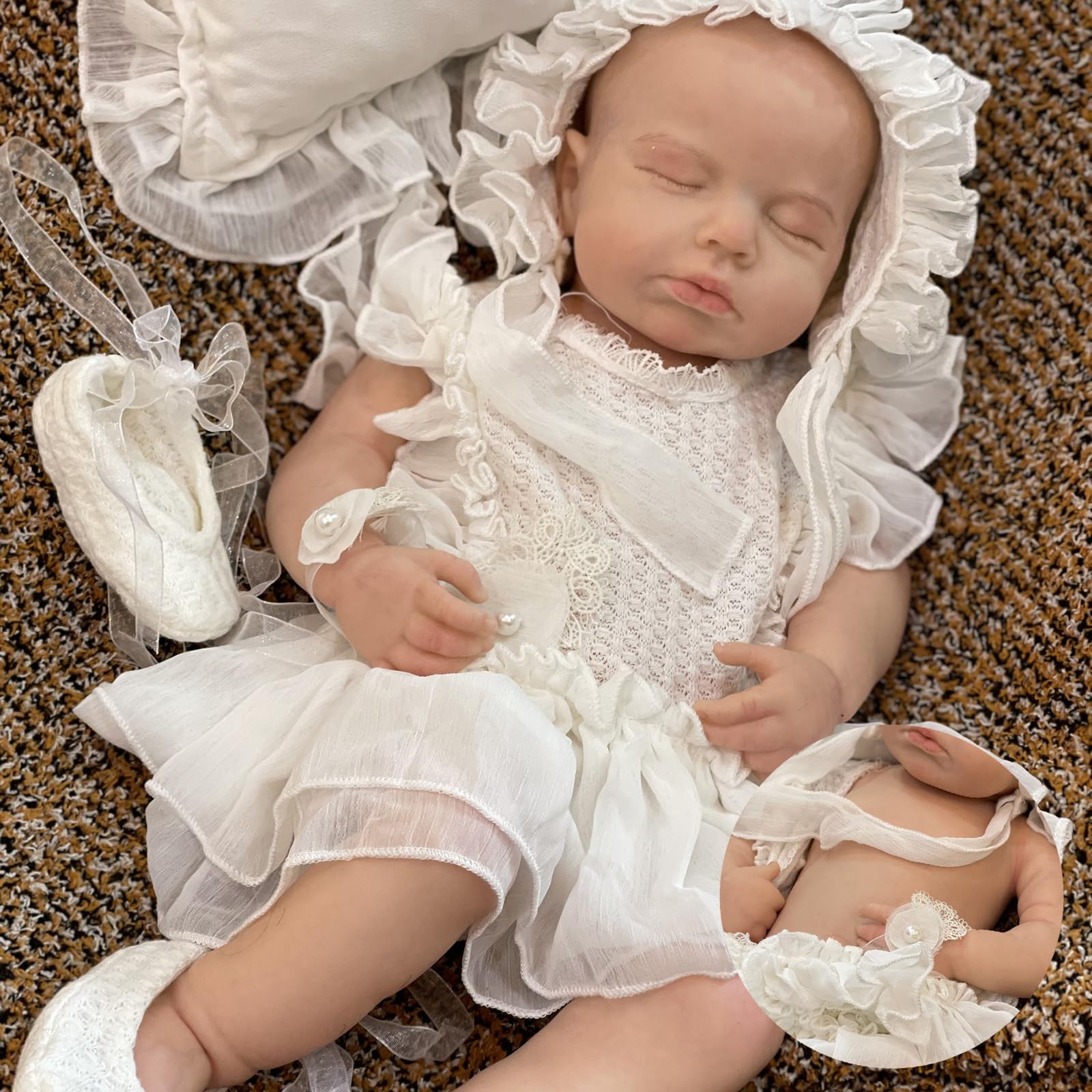 Reborn Baby Dolls Realistic Newborn 18 Inch Reborn Full Silicone Soft Body Real