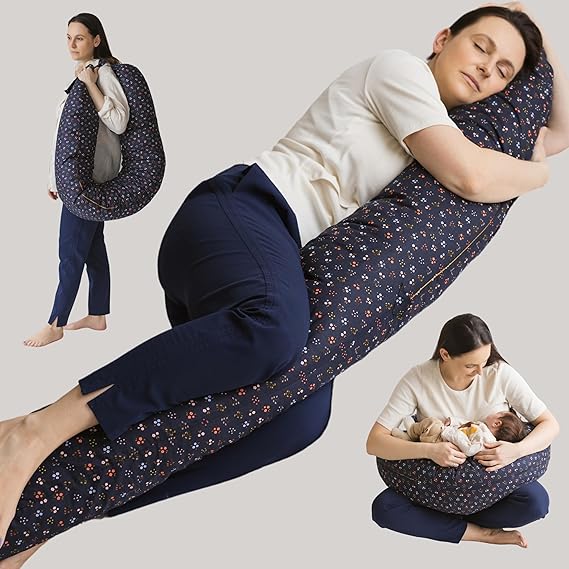 First Organic Cotton Pregnancy Pillow for Sleeping & Baby Feeding made