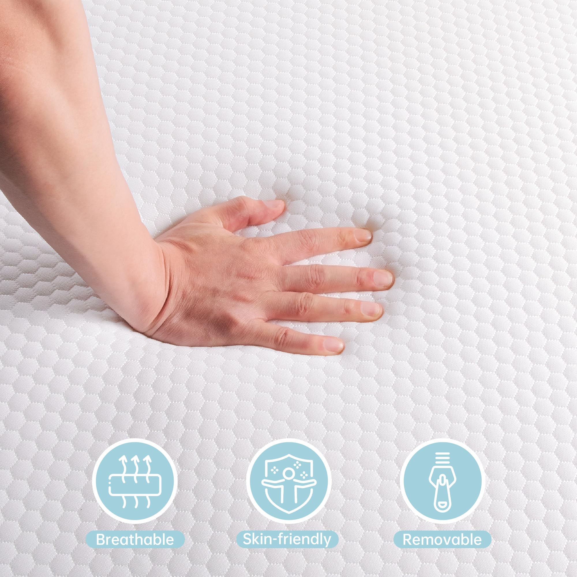 Dual-Sided Memory Foam Crib Mattress with Washable Cover