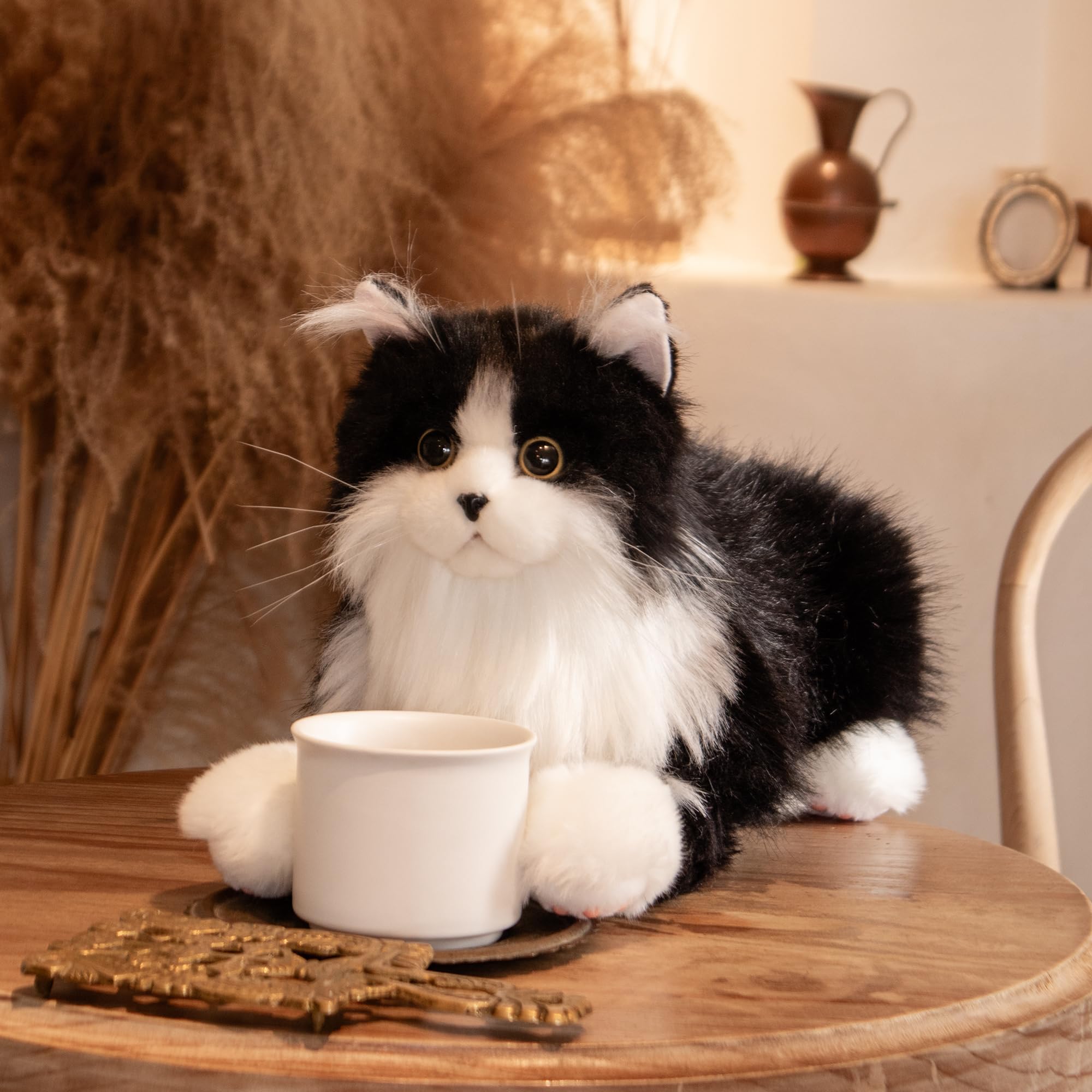 Stuffed Animals Handmade Realistic Cat Plush Toy Companion Pet
