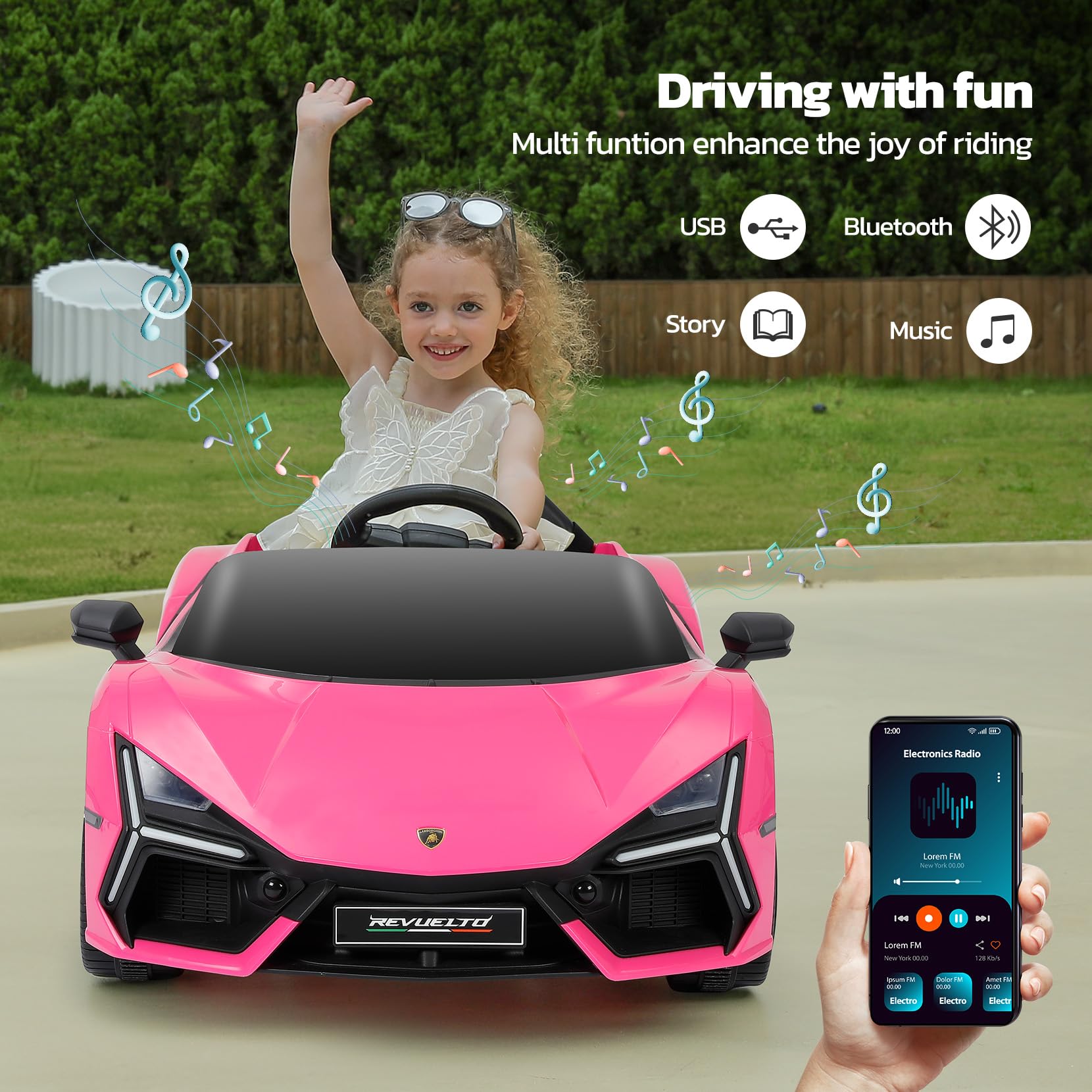 Licensed Lamborghini Ride-On Car with Remote Control