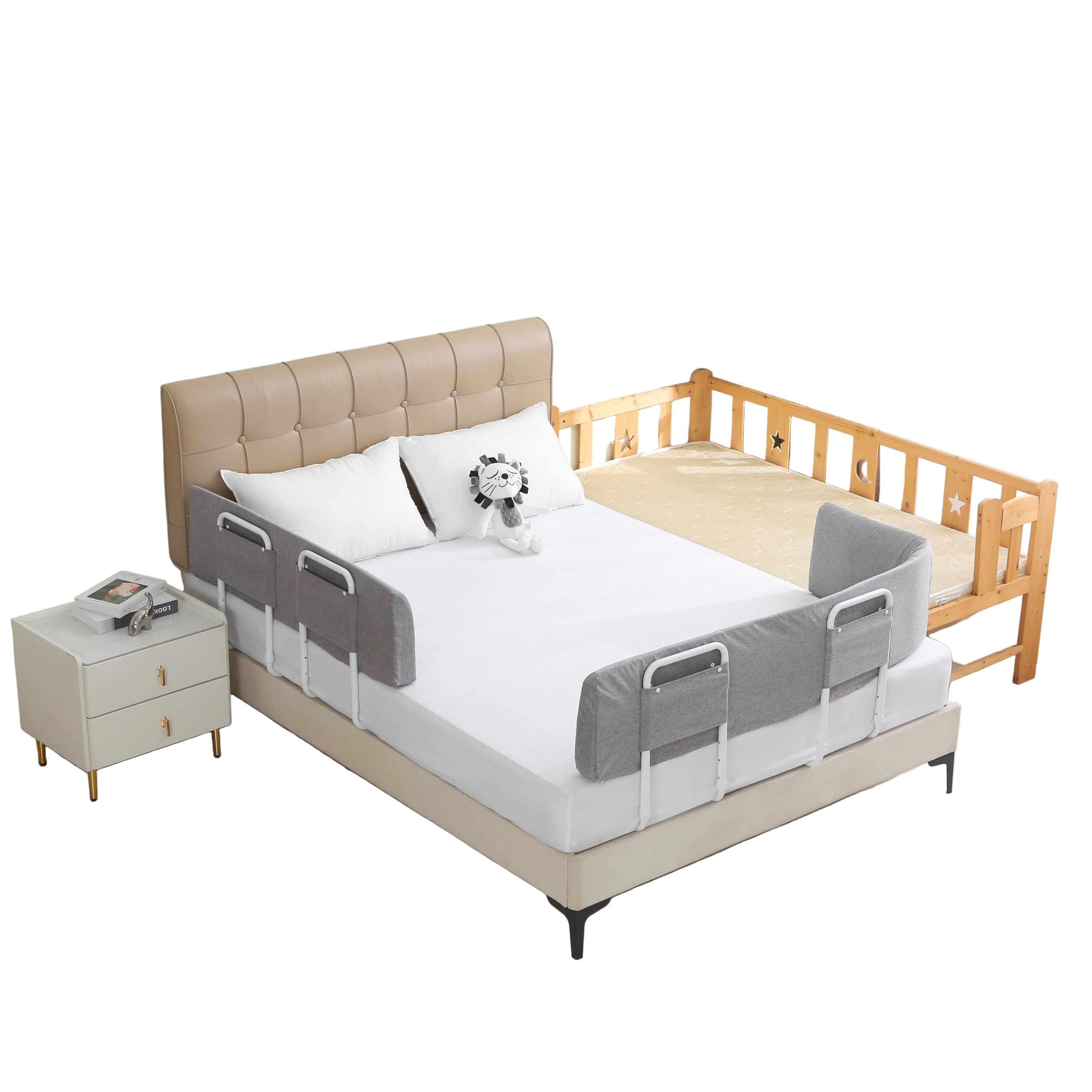 Bed Guard Rail for Toddlers, 43inch Foam Padded Side Rail