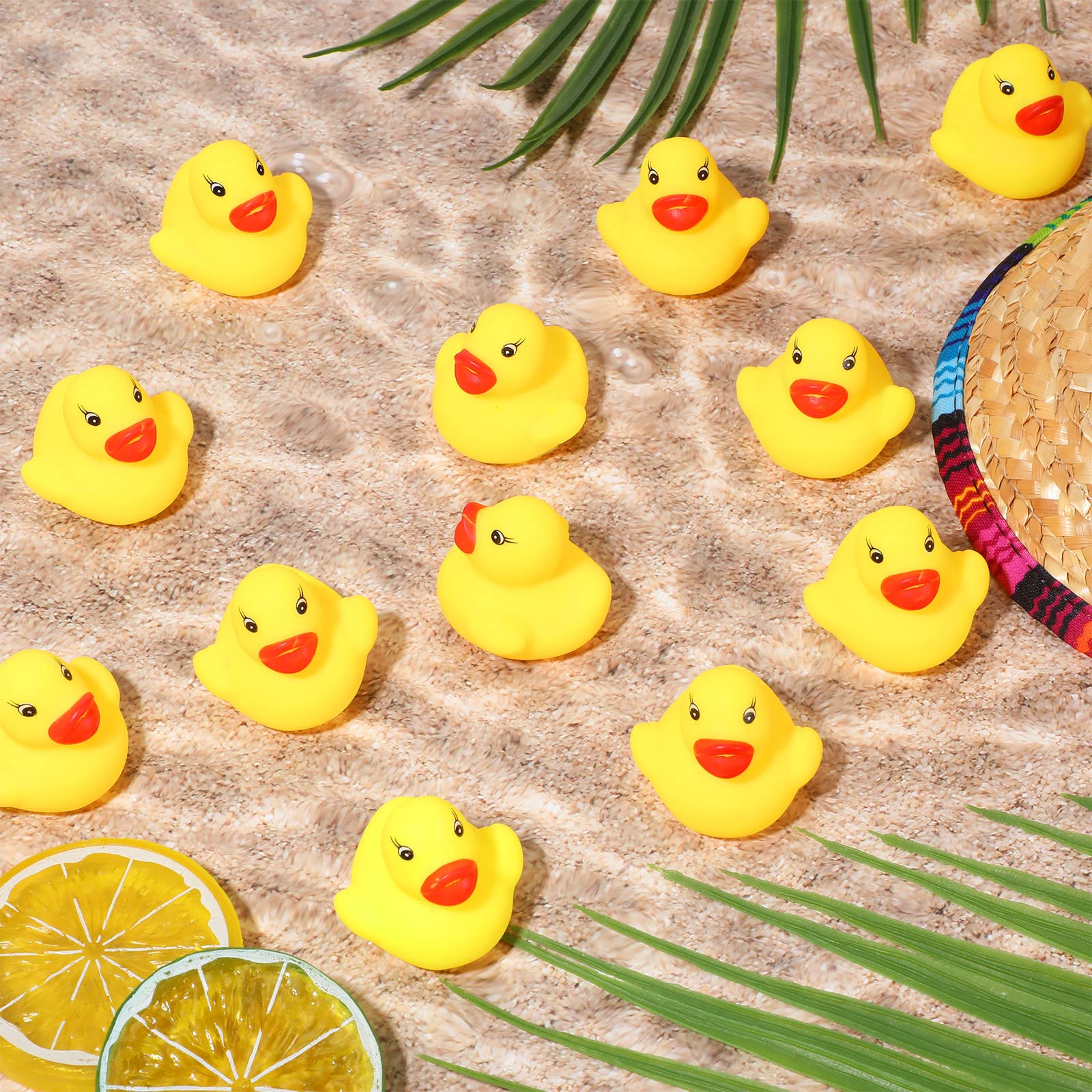 Pcs Mini Rubber Ducks in Bulk Bath Toy Squeak Tiny Ducks for Kids