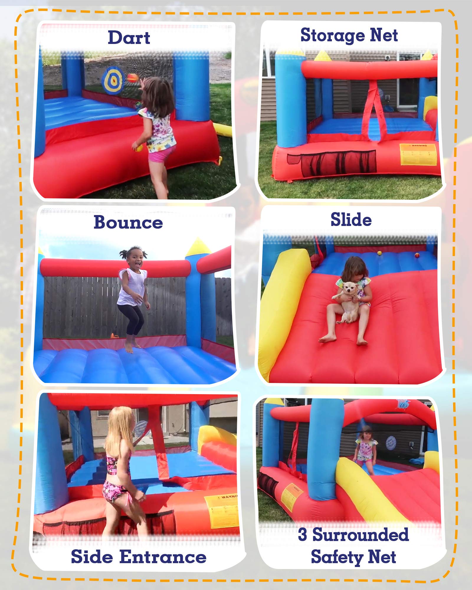 Kids Inflatable Bounce House with Slide