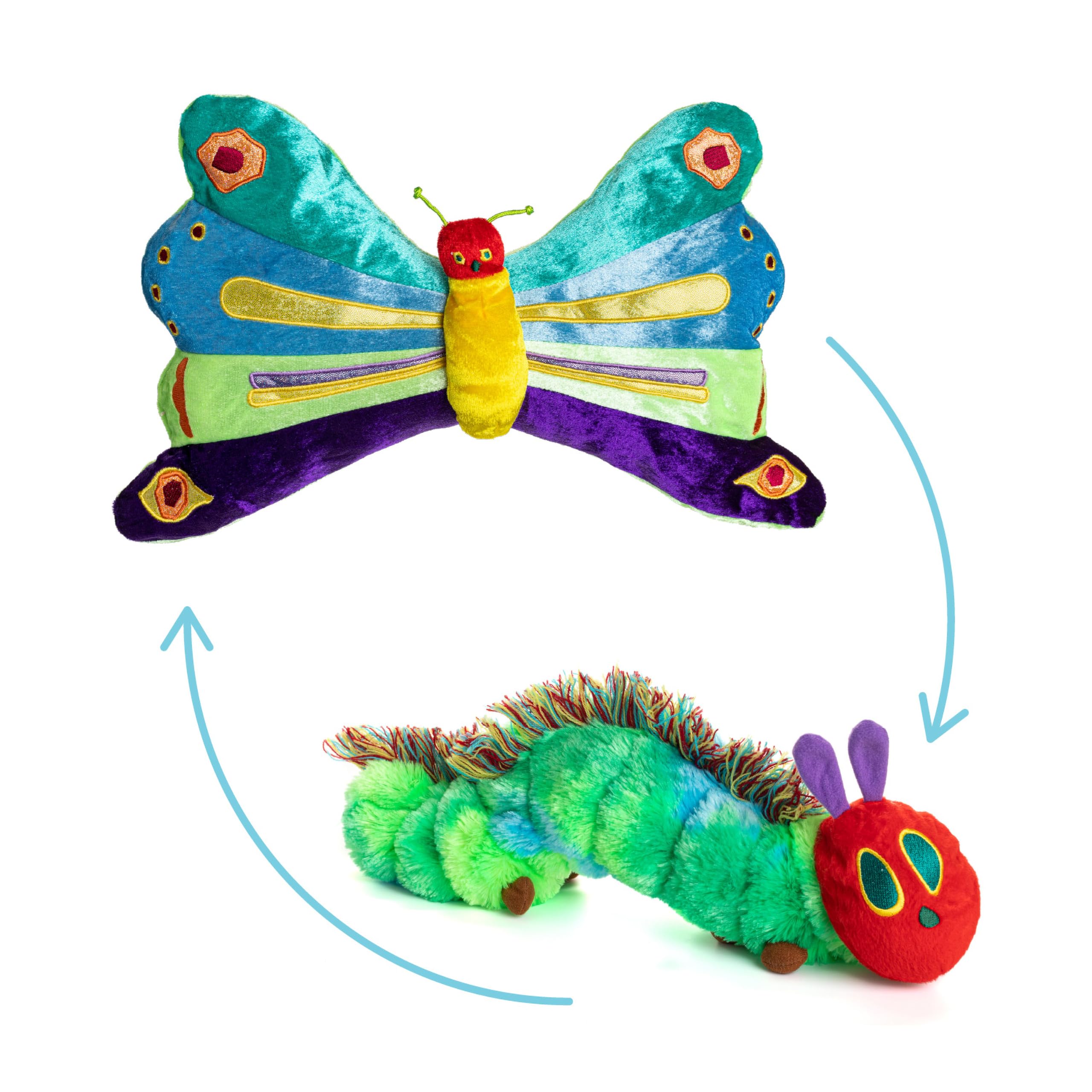 World of Eric Carle, The Very Hungry Caterpillar Butterfly Reversible Stuffed Animal Plush