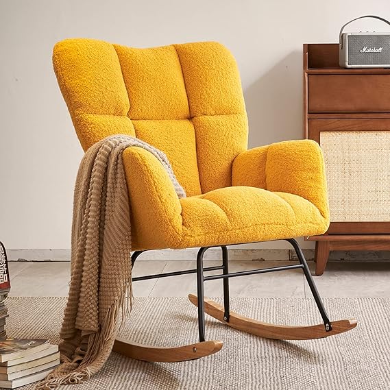 Rocking Chairs, High Back Teddy Glider Rocking Chair,