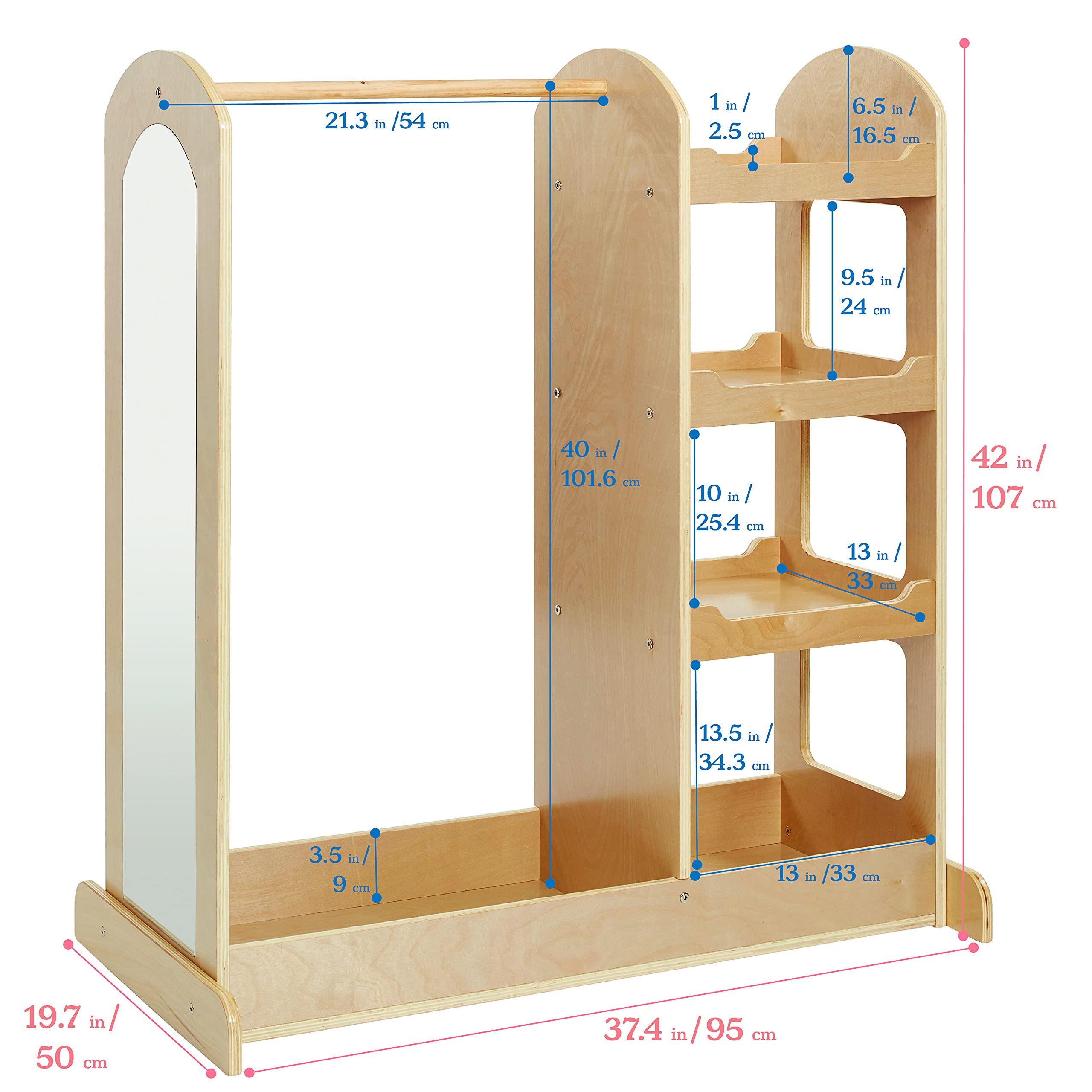 Dress-Up Center with Mirror and Storage