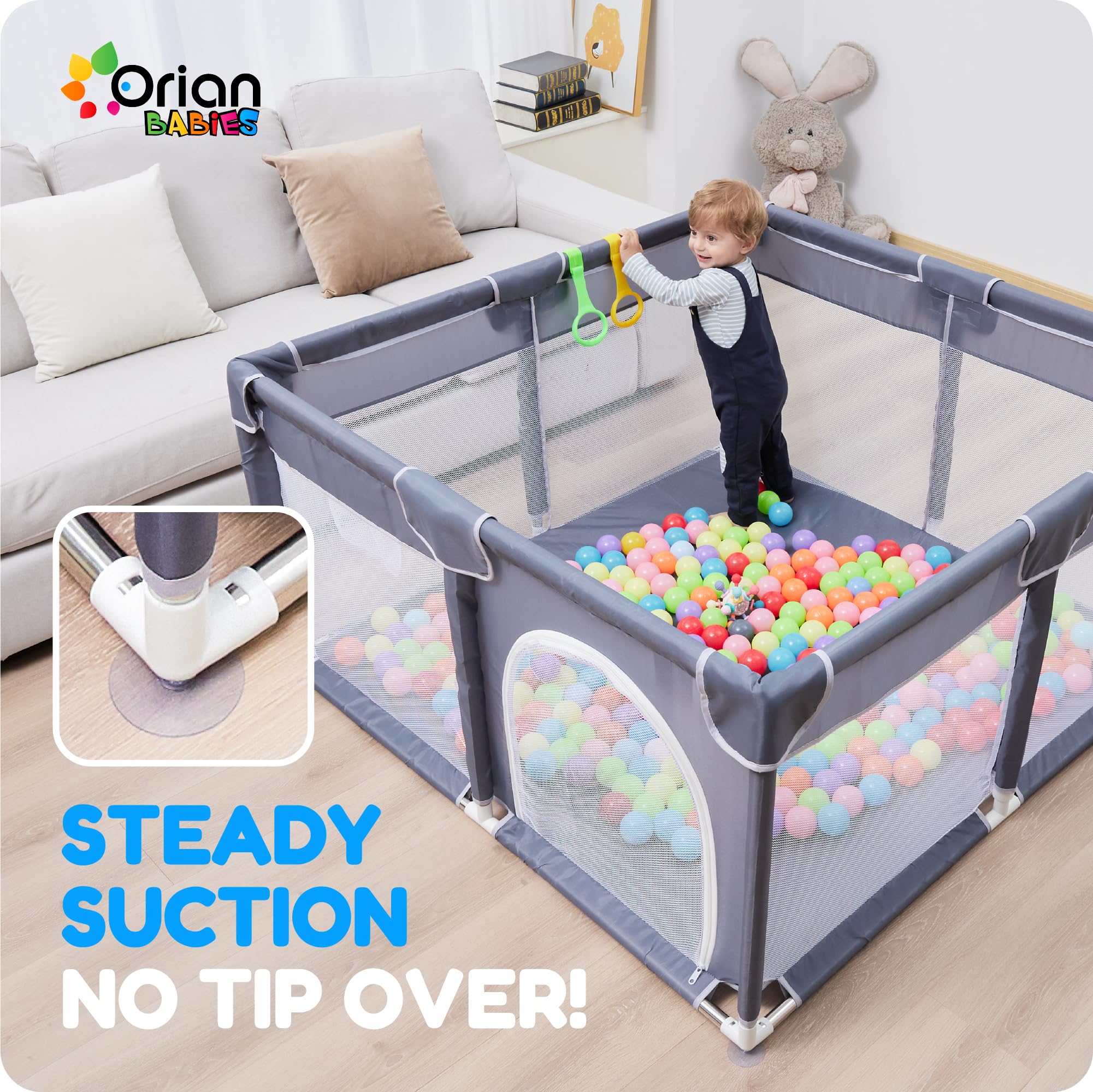 50x50 Large Baby Playpen with Mesh Sides