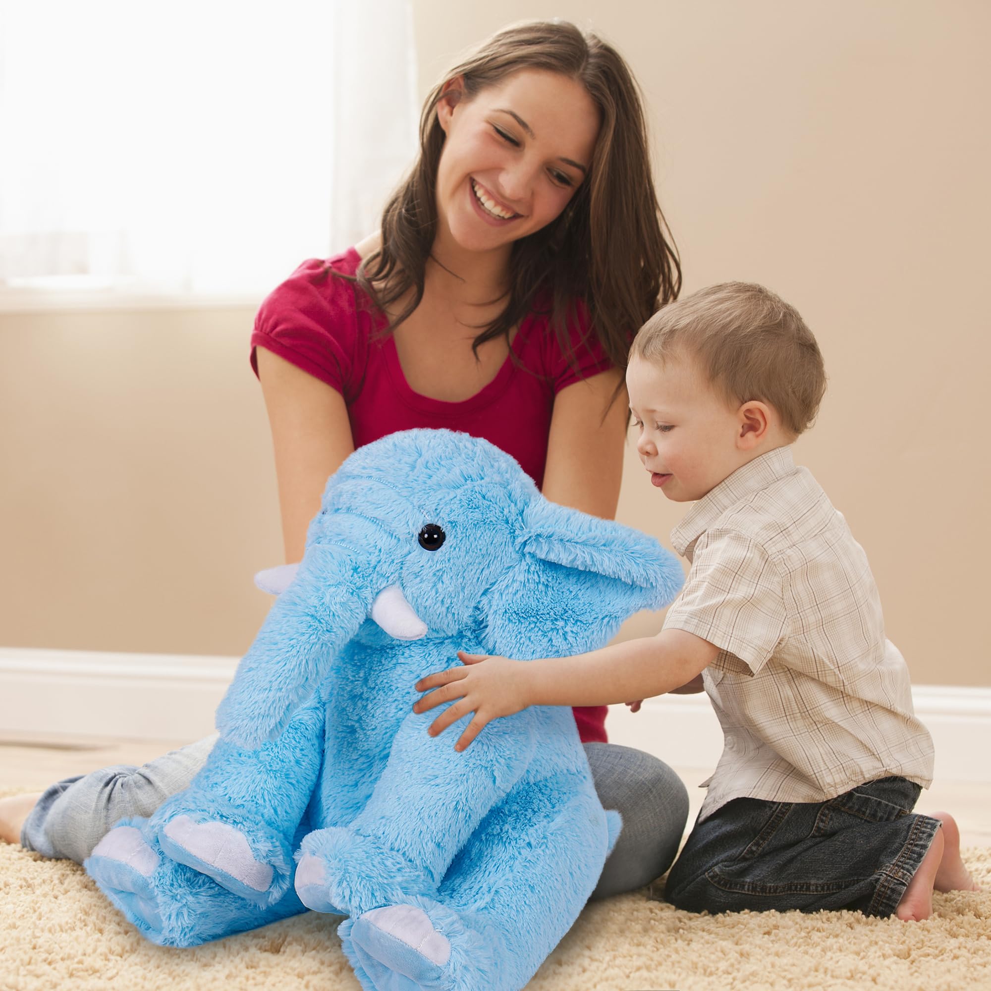 16in Elephant Weighted Stuffed Animals 5lbs, Elephant Weighted Plush