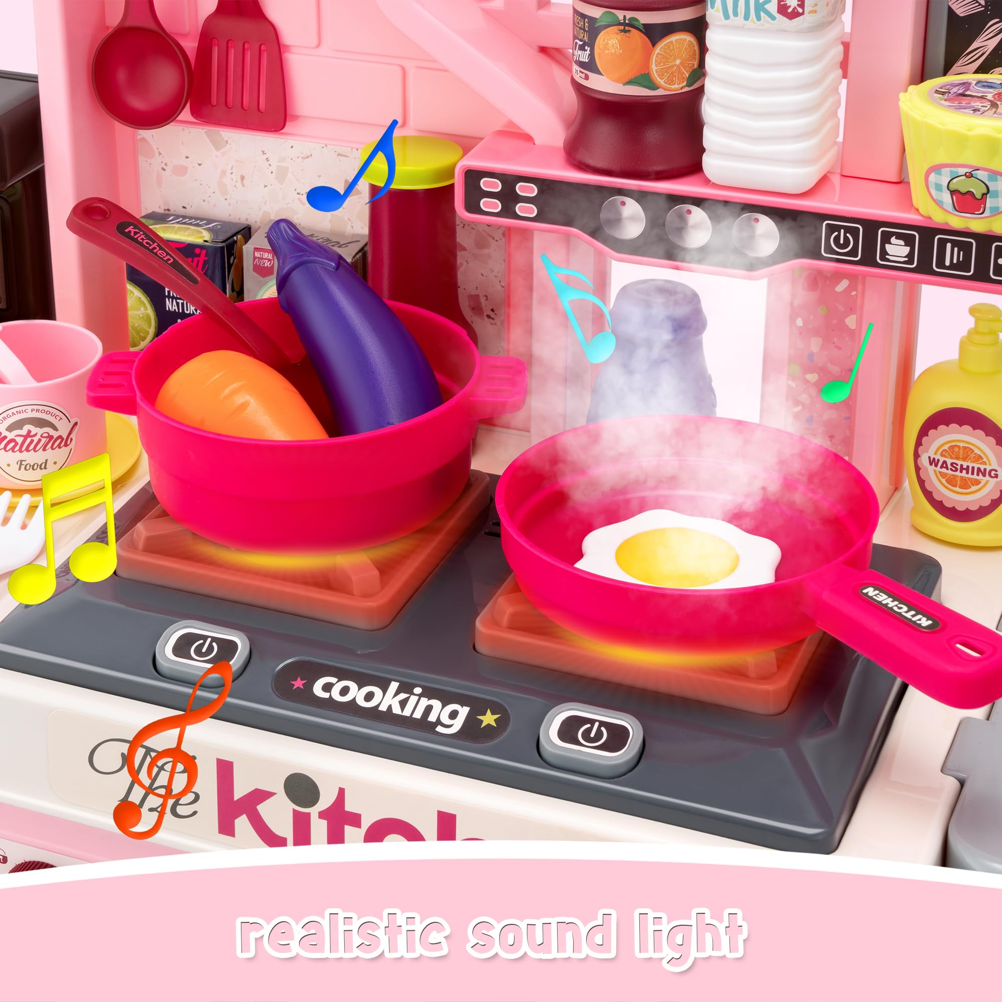 Kids Kitchen Playset with Lights and Sounds