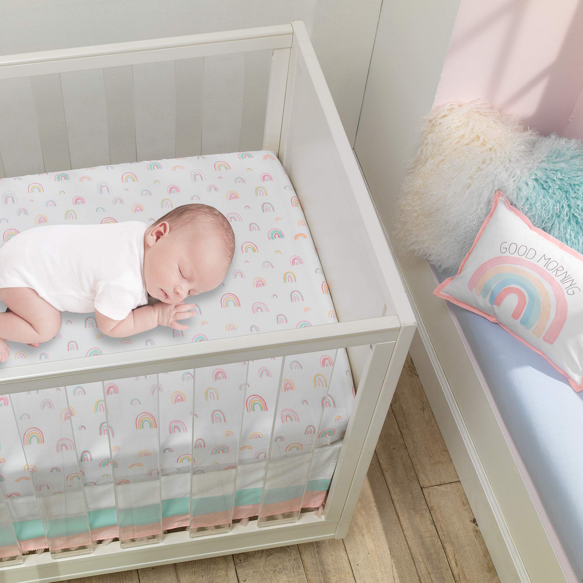 5-Piece Rainbow Baby Crib Bedding Set