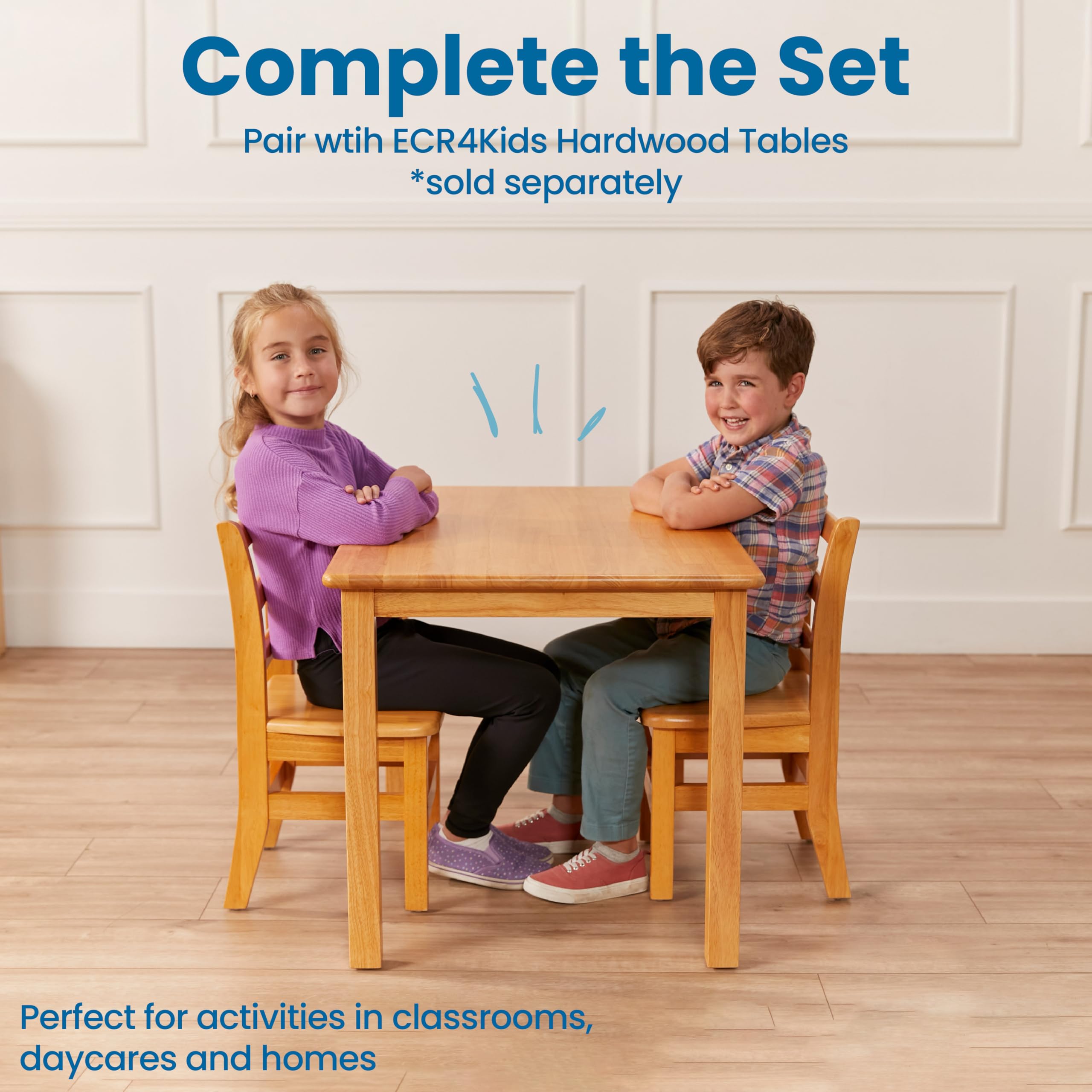 Hardwood Ladderback Chair Kids 12 Inch Seat
