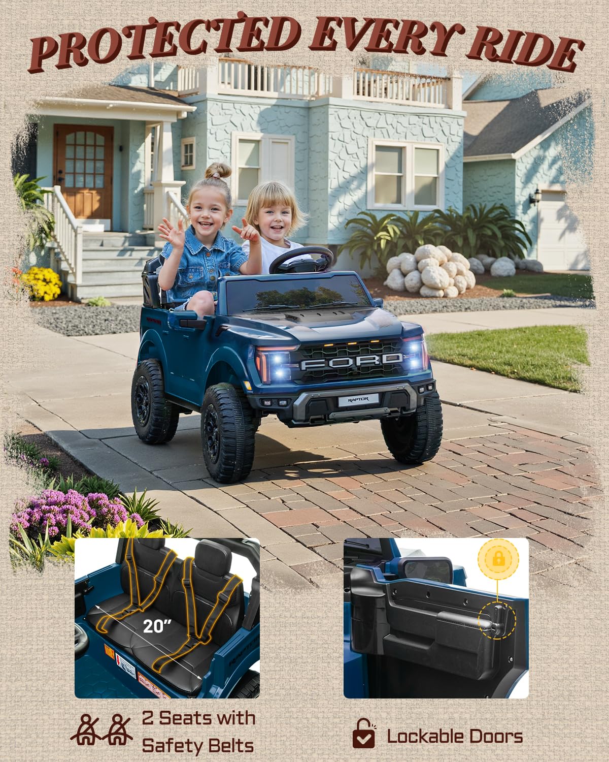 Ford F-150 Raptor 24V Kids Ride-On Truck