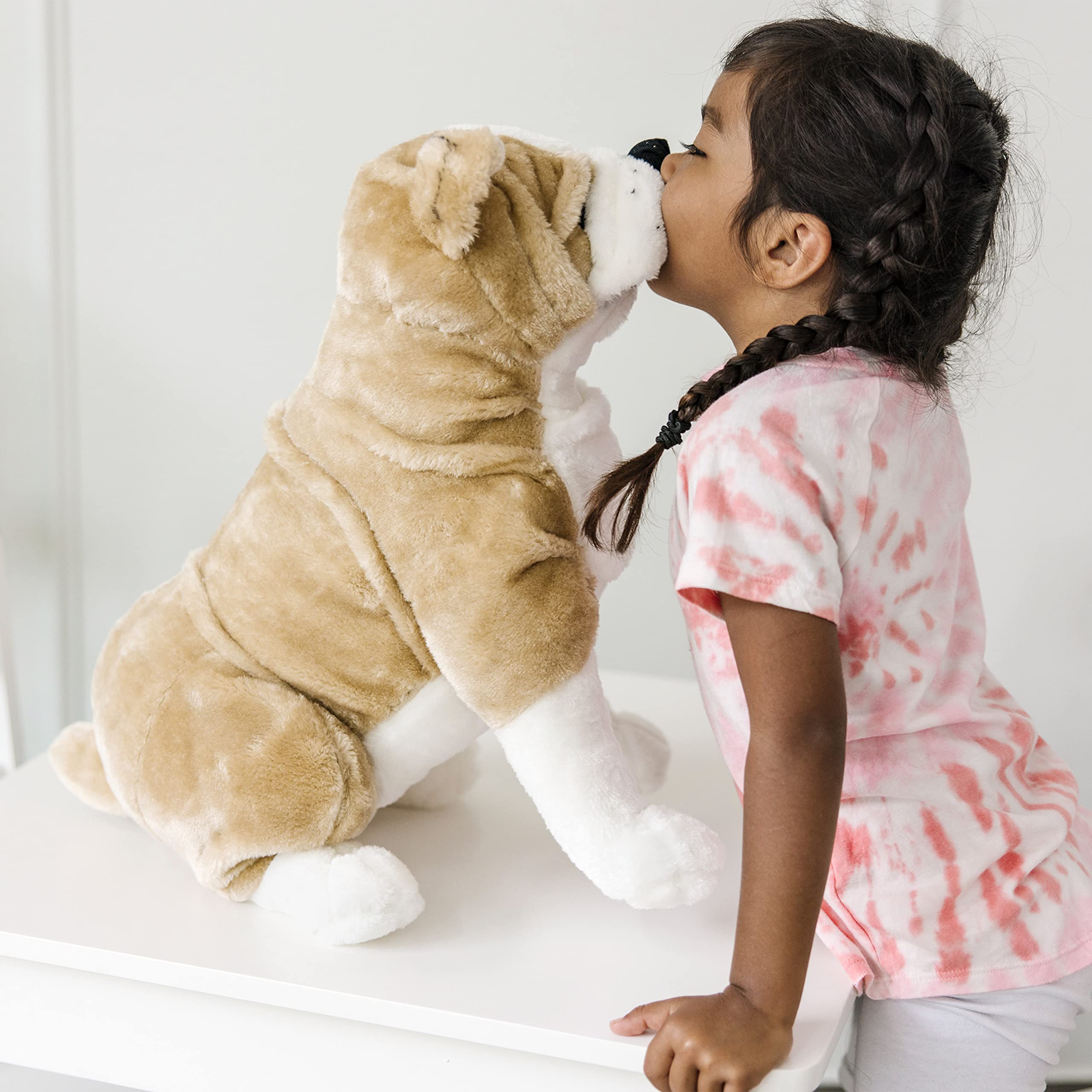 Giant English Bulldog - Lifelike Stuffed Animal (Nearly 2 feet Tall)