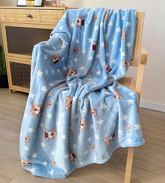 Warm Soft Toddler Fleece Blankets for Boys with Dinosaur Pattern Print