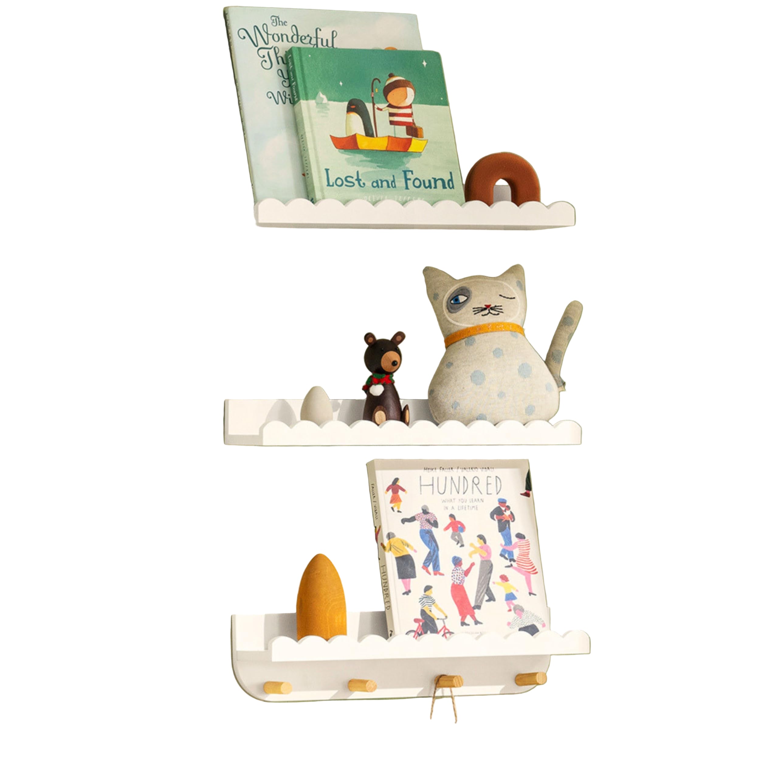 Nursery Book Shelves for Wall – 16.5" Nursery Wall Decor