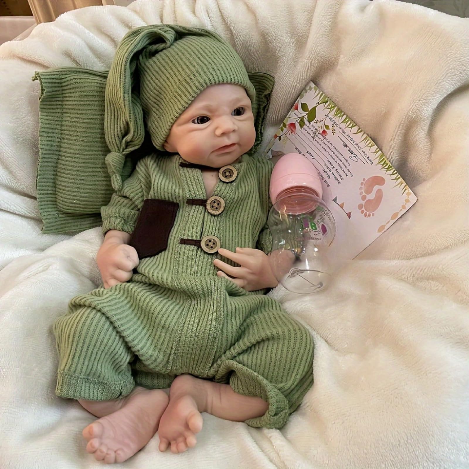 Reborn Baby Dolls, 18 Inch Full Silicone Real Looking Lifelike Doll Realistic Newborn Baby