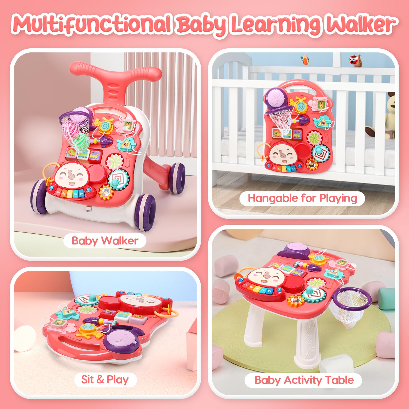 2-in-1 Baby Walker and Activity Center