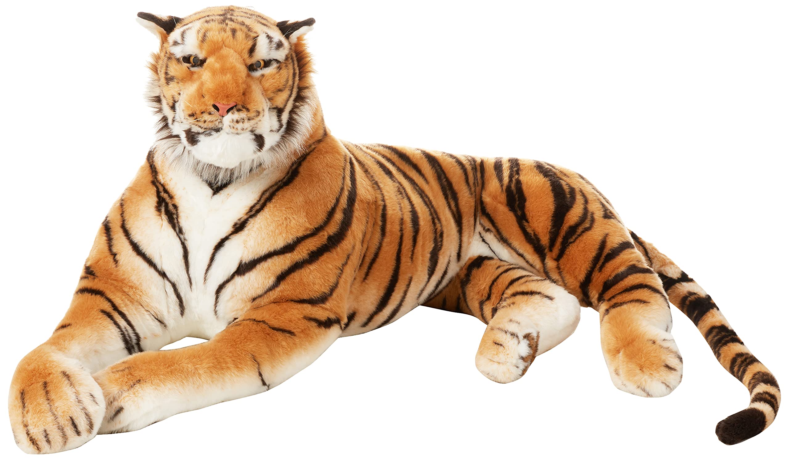 Giant Plush Lying Tiger 8 Feet Long Great Mascot for Tiger Fans