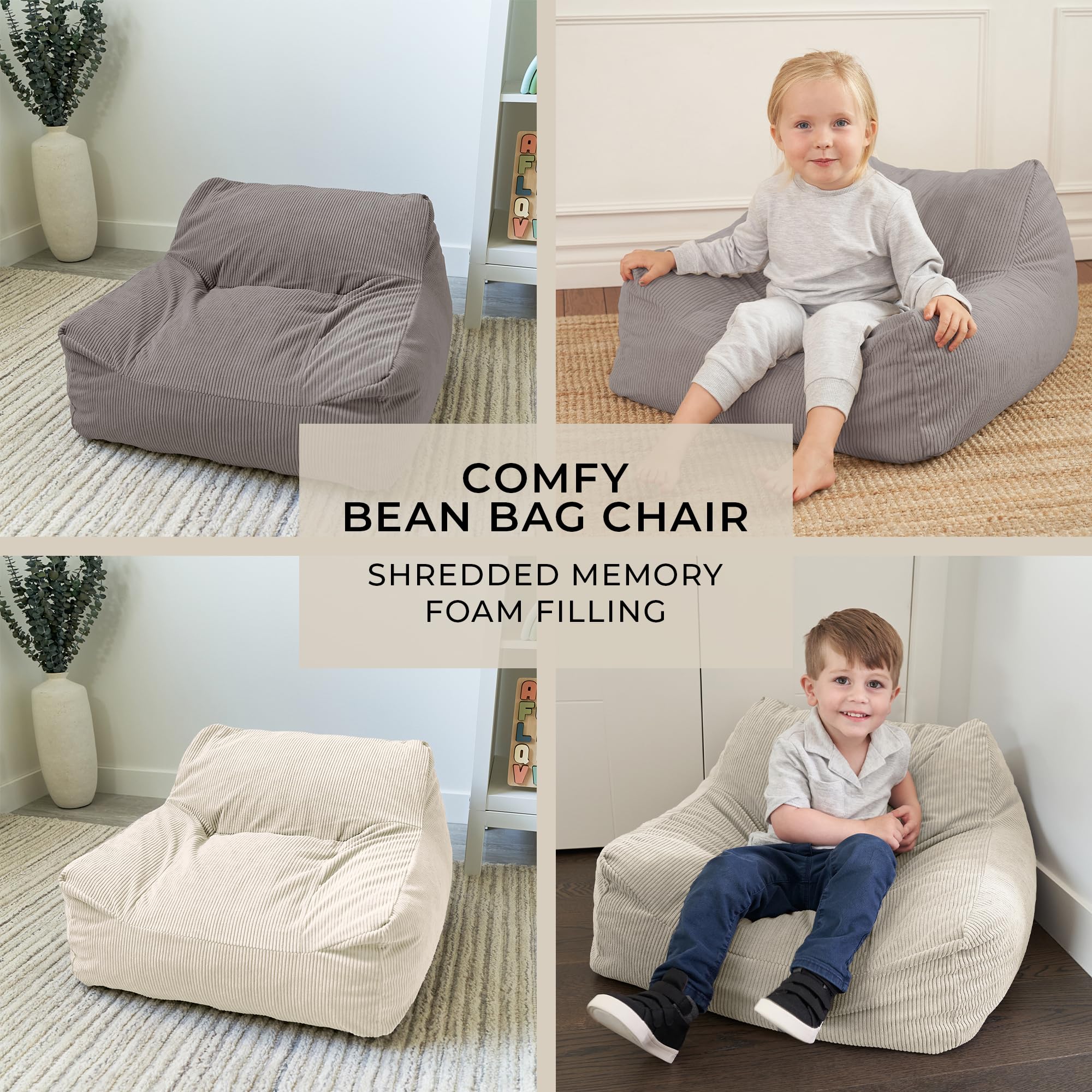 Memory Foam Bean Bag Chair for Toddlers