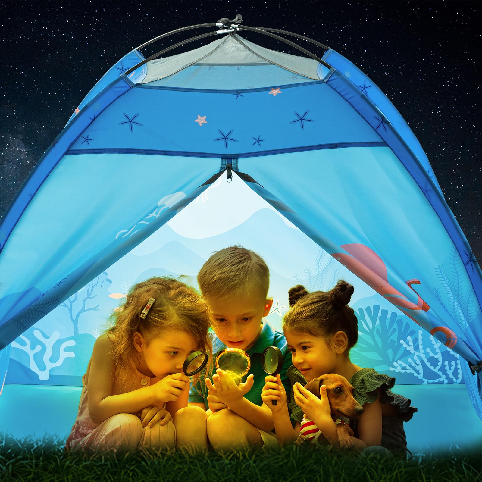 World Kids Play Tent, Kids Play Tent Foldable Pop Up Indoor Outdoor Party Undersea World