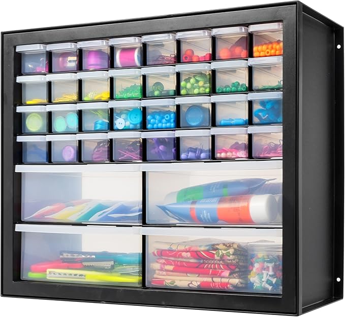 USA Screw Tool Organizer Small Parts Cabinet Chest, 44-Drawer Hardware Electronics