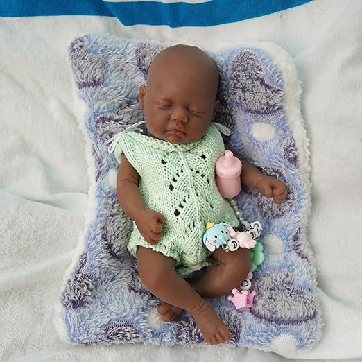 7 Inch Reborn Baby Doll ， Silicone Doll Girl Betty, Mini Realistic Newborn Baby Dolls