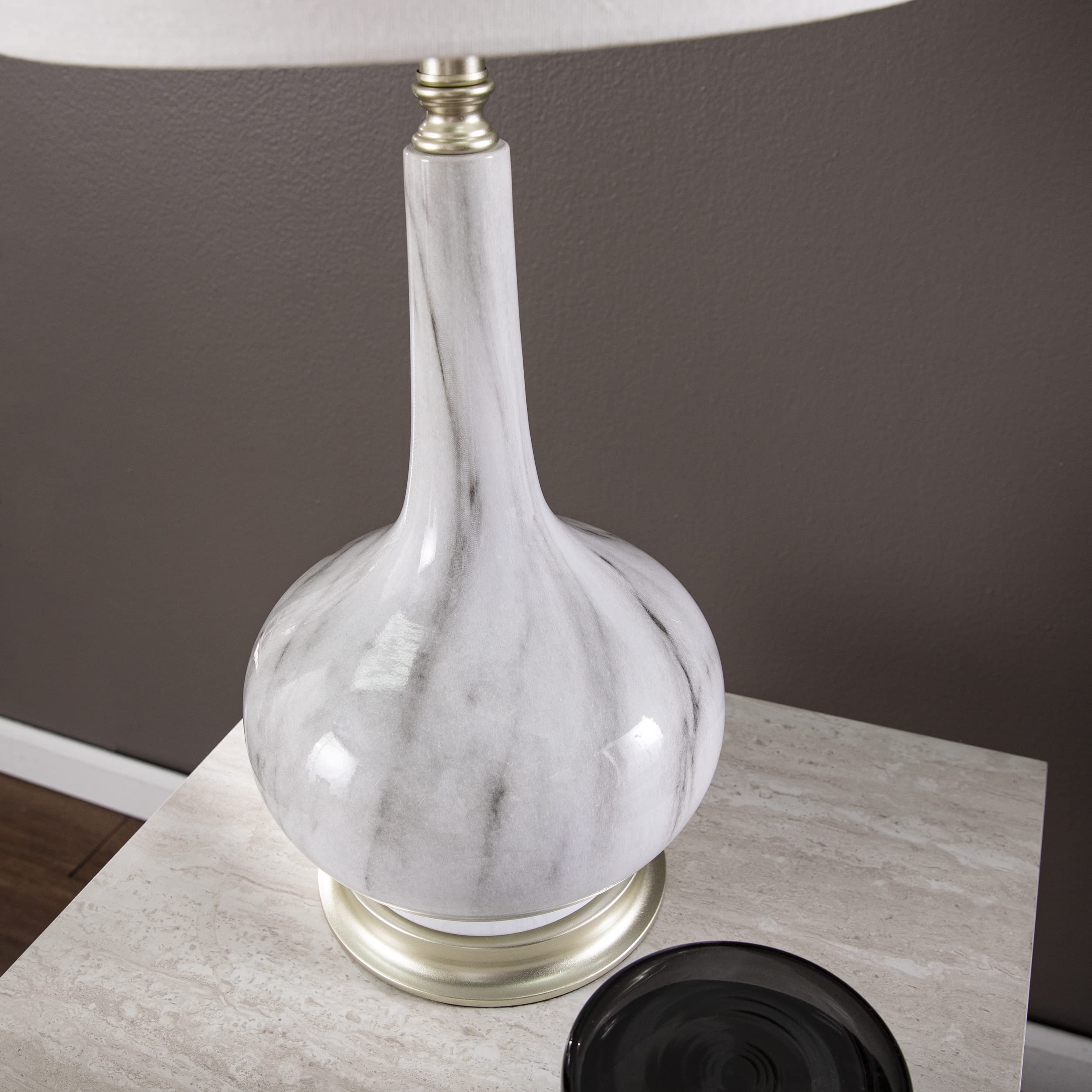 White LED Desk Lamp with Shade