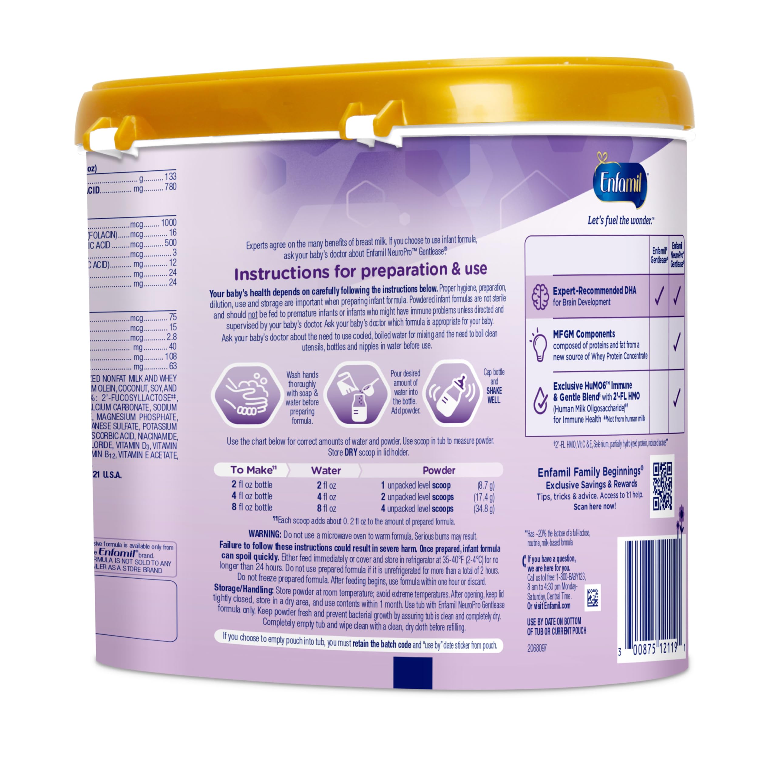 EnfamGentlease Baby Formula, Brain and Immune Support with DHA
