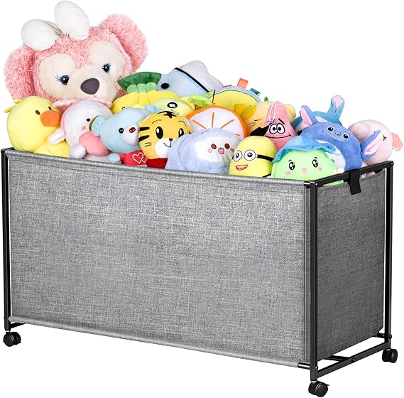 Large Toy Box with Wheels Big Toy Chest for Kids Organizer Toy Storage Bin
