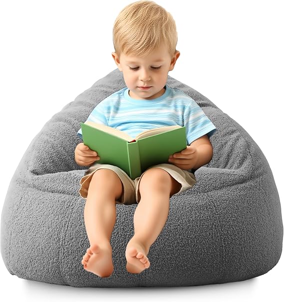 Chair Memory Foam Filled Kids Chairs Toddler Soft Sherpa Beanbag
