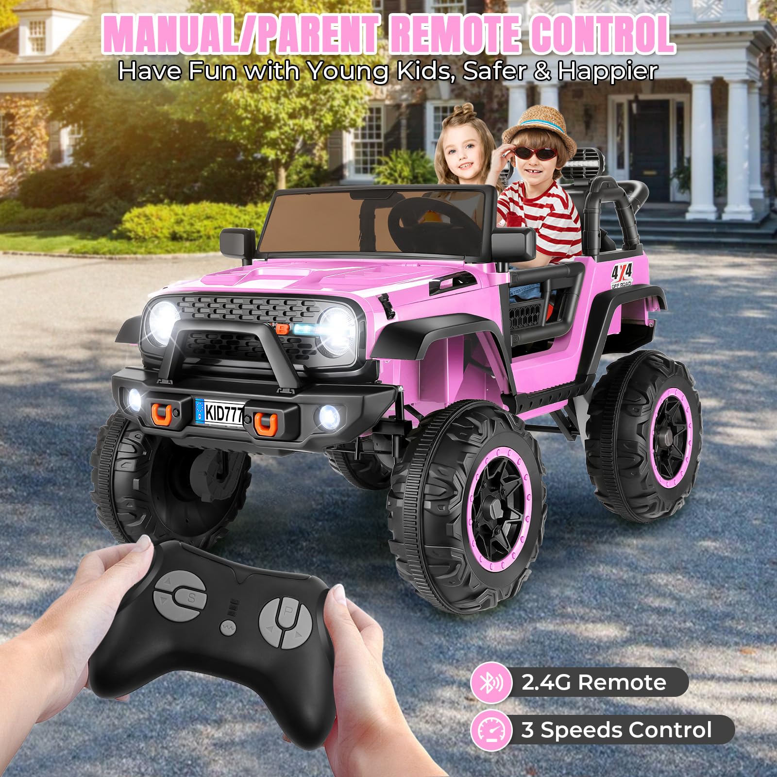 24V Electric Ride-On Car for Kids with Remote Control