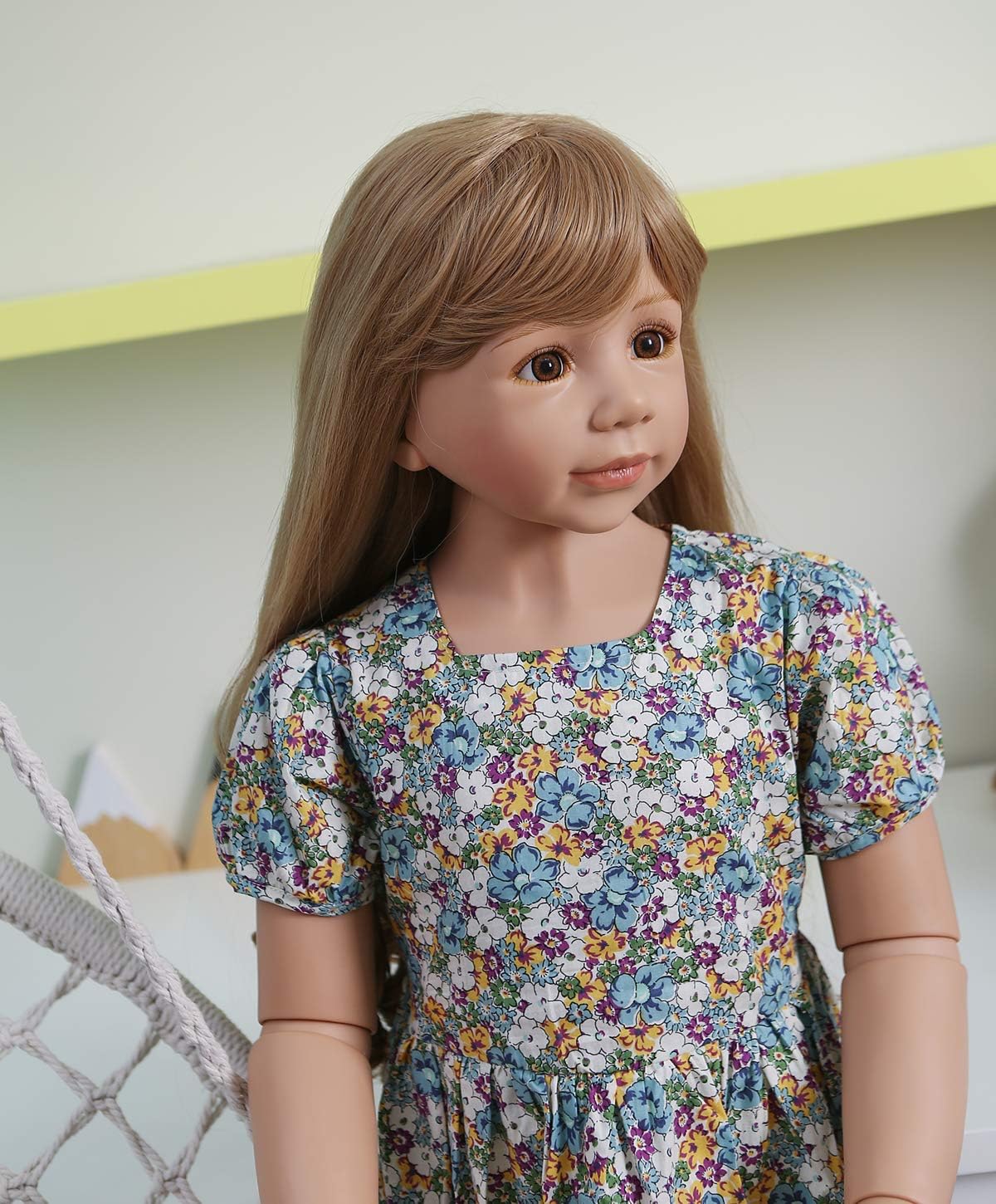 47inch Reborn Toddler Dolls,Huge Baby Full Body Hard Vinyl Masterpiece Doll Real Child