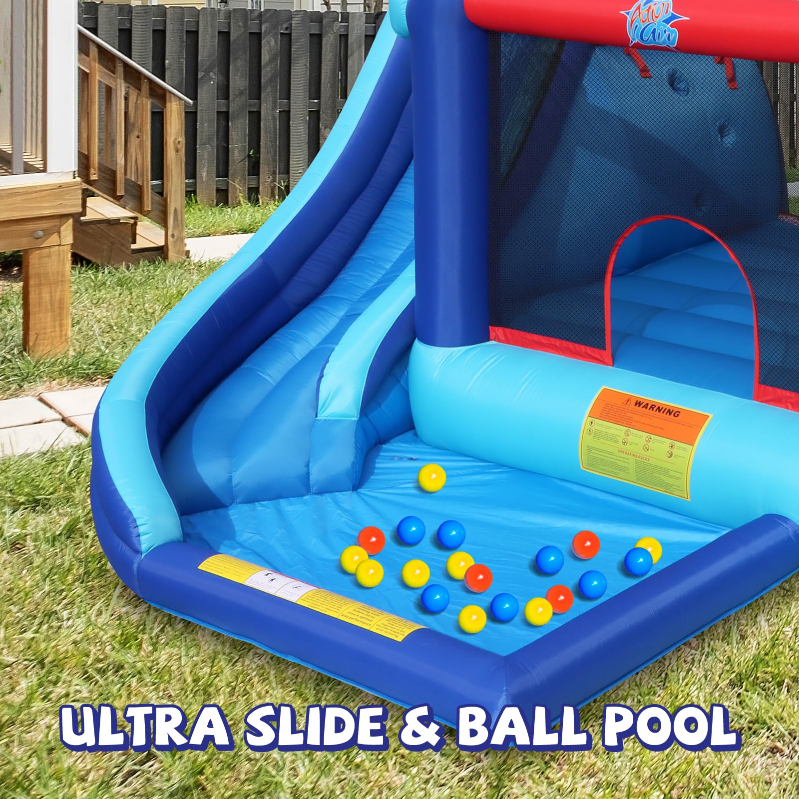 Inflatable Bounce House with Slide and Blower
